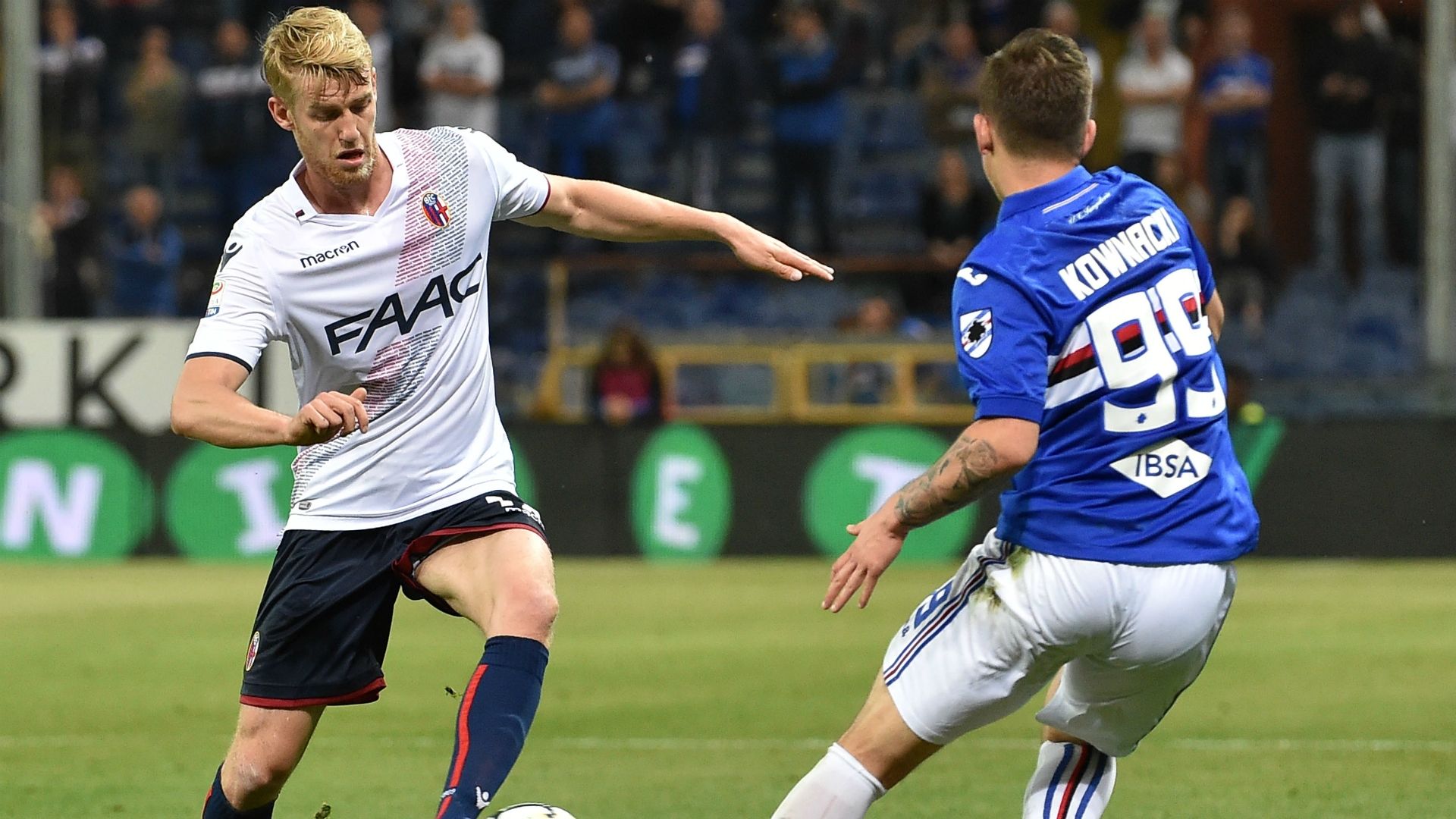 Dawid Kownacki Filip Helander Sampdoria Bologna Serie A