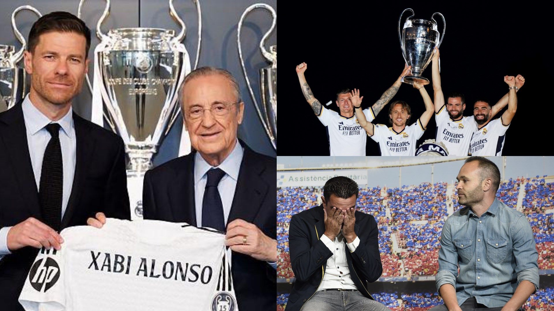 Xabi Alonso Florentino Perez Real Madrid Xavi Andres Iniesta