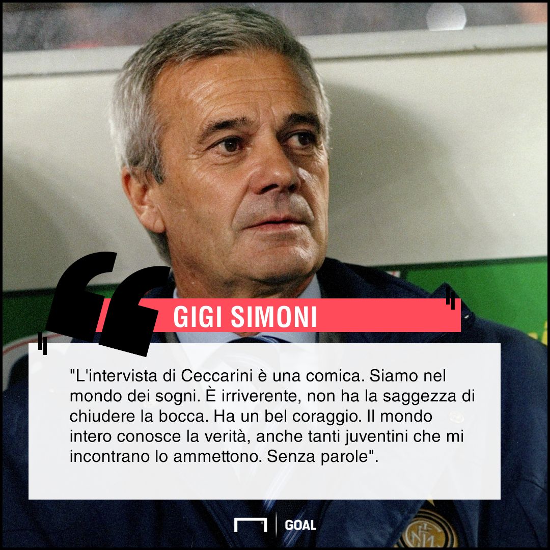 Gigi Simoni su dichiarazioni Ceccarini PS ita