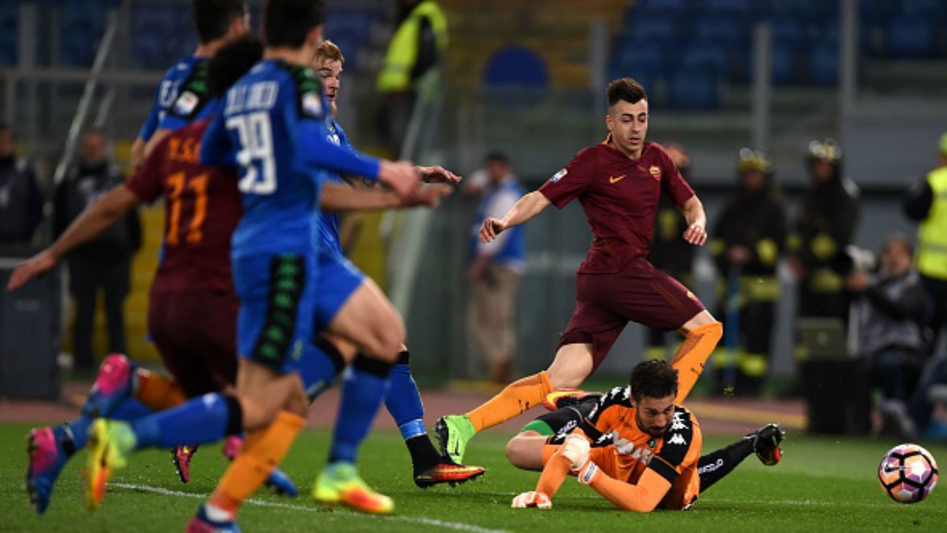 El Shaarawy Mohamed Salah Roma Sassuolo Serie A