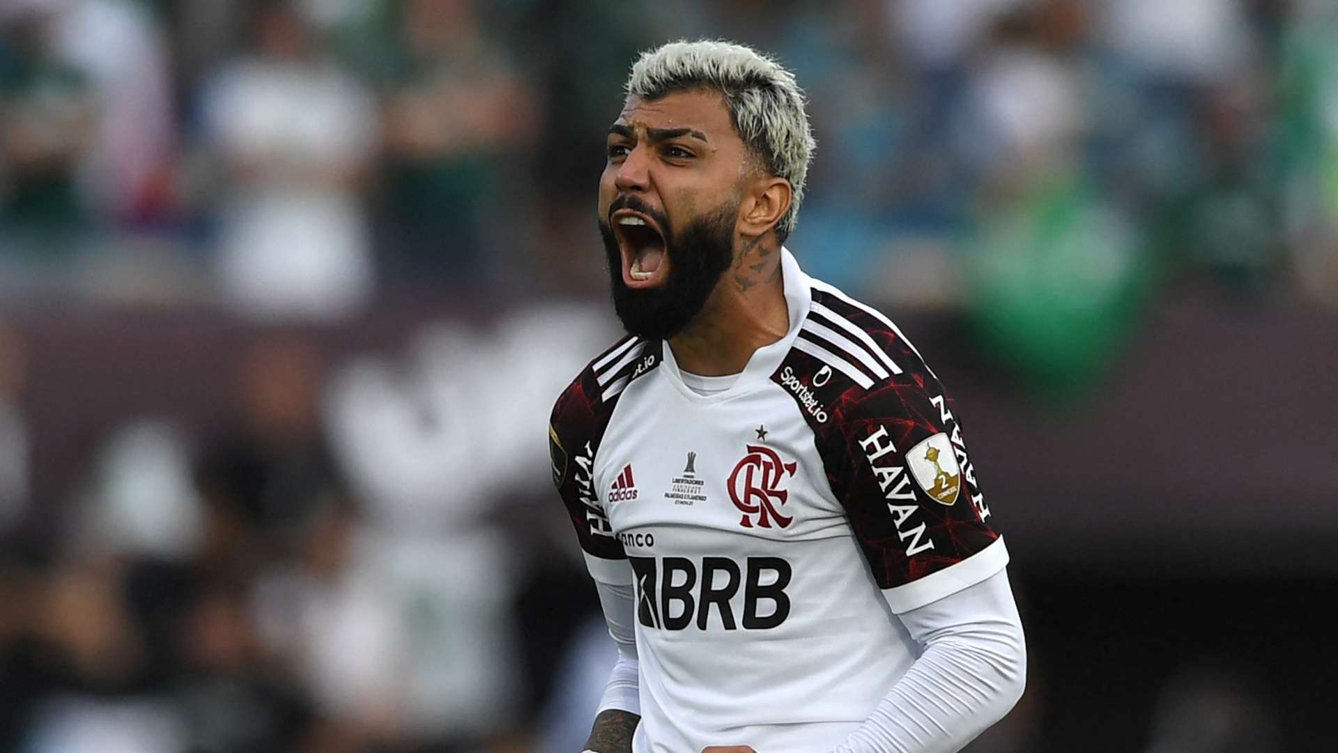 Gabigol comemora, Palmeiras x Flamengo, final da Copa Libertadores, 27112021