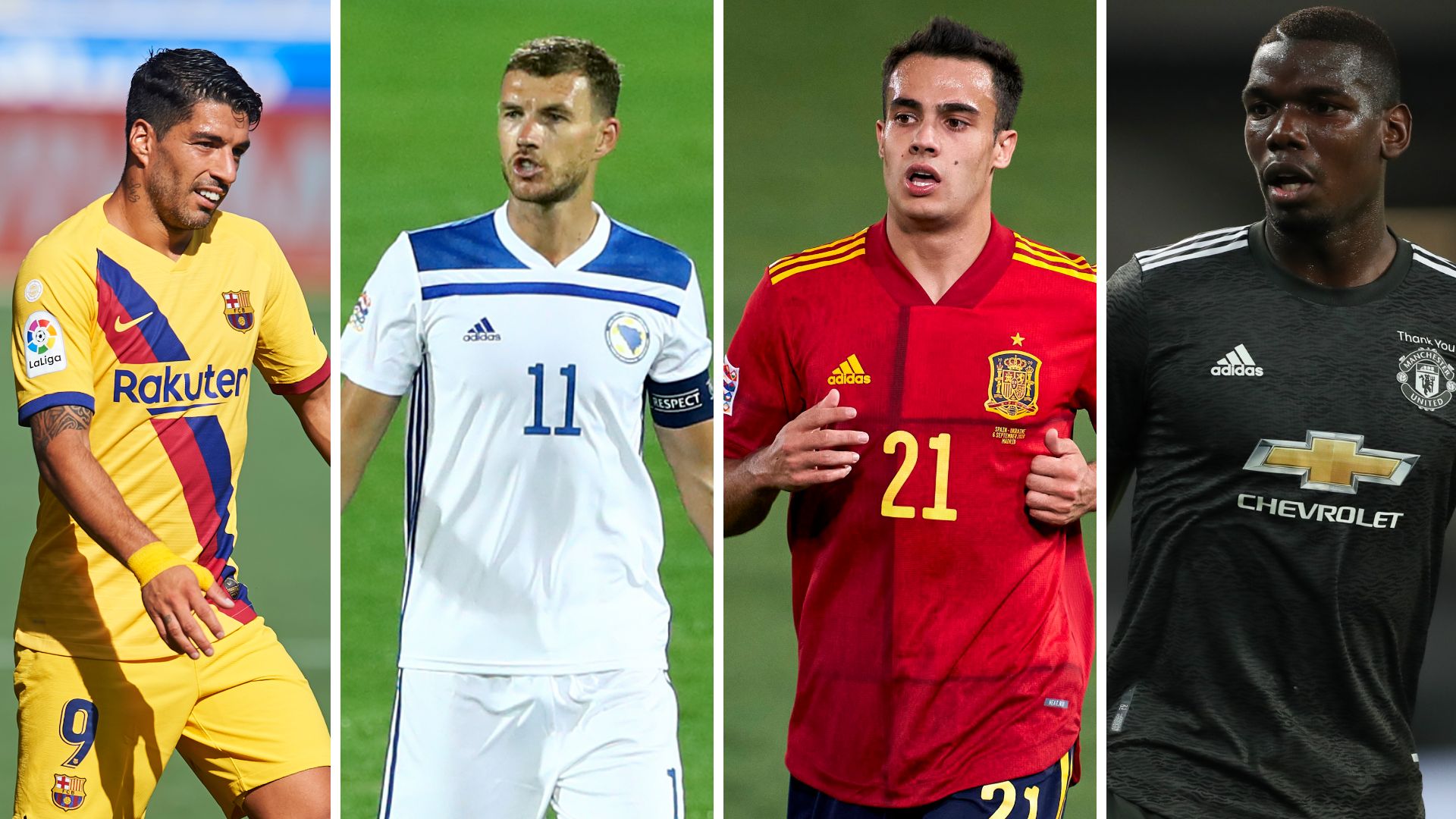 Suárez, Dzeko, Reguilón, Pogba