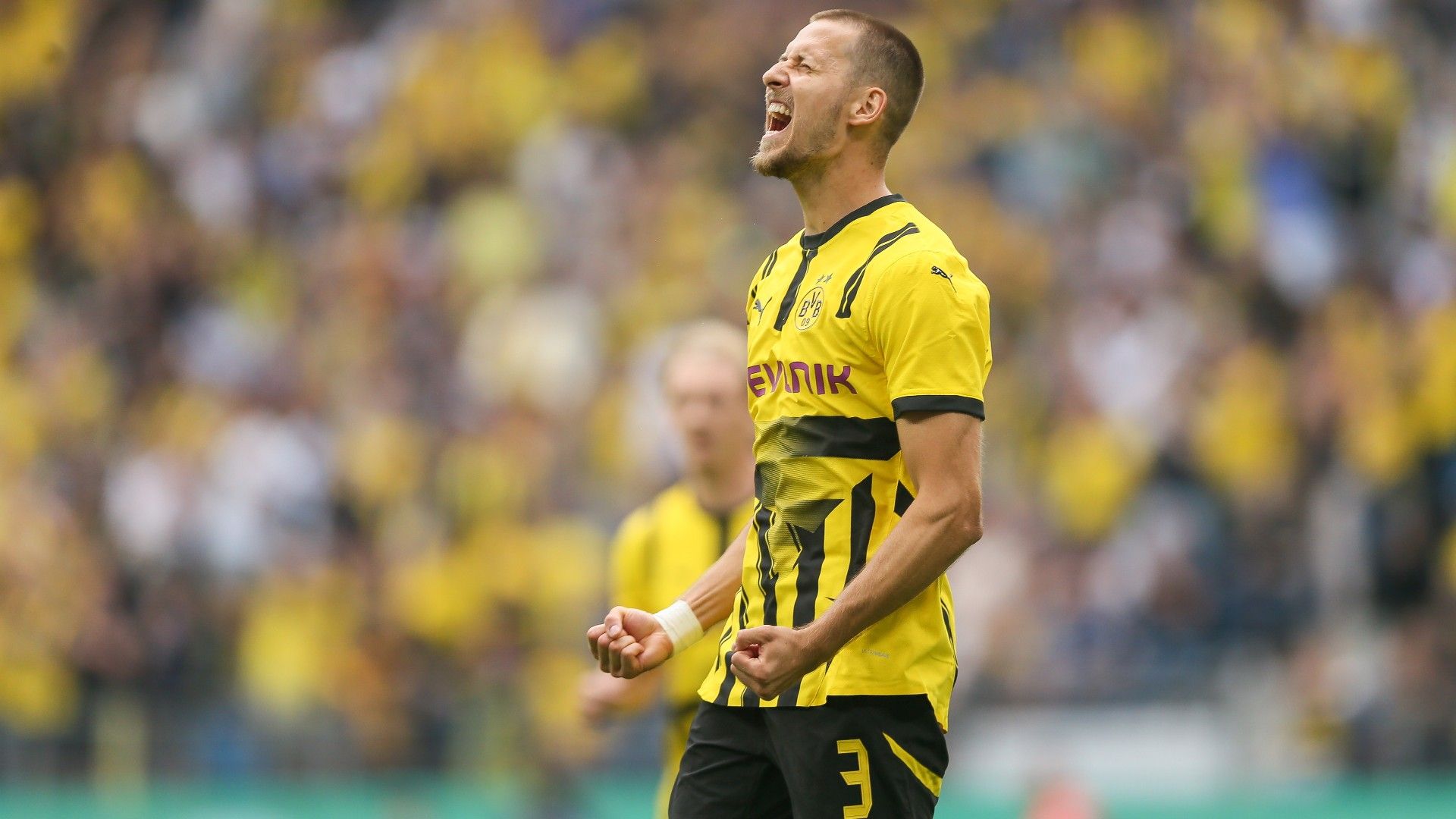 Waldemar Anton of Dortmund celebrates