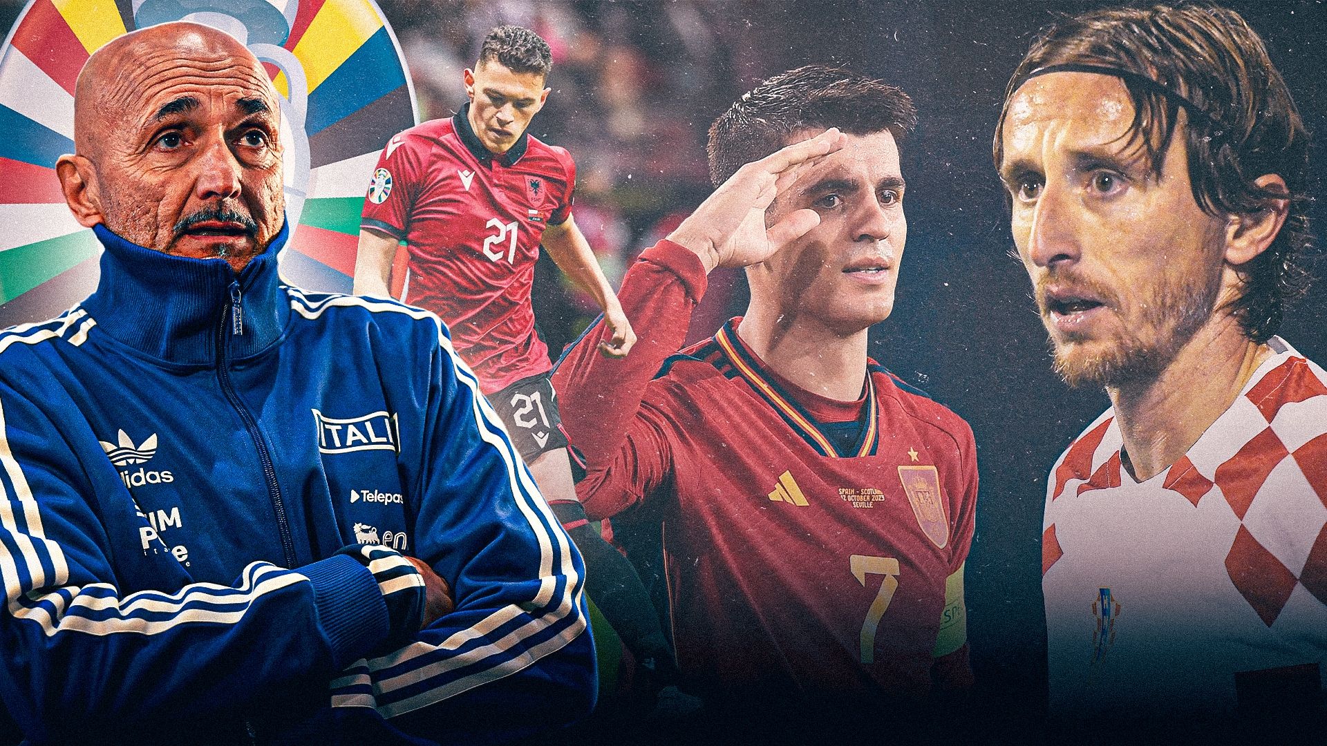 Italy Spain Croatia Albania Euro 2024 GFX