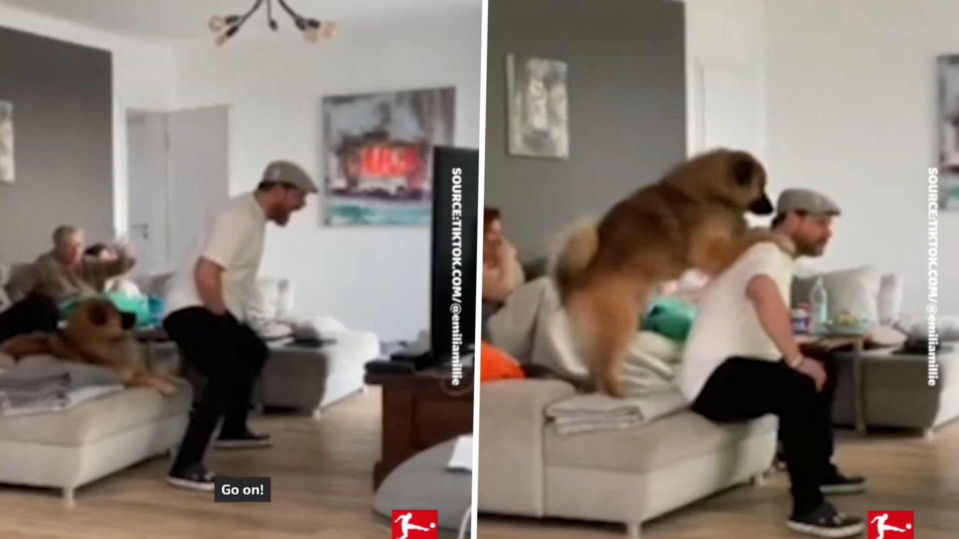 Steffen Baumgart and his dog