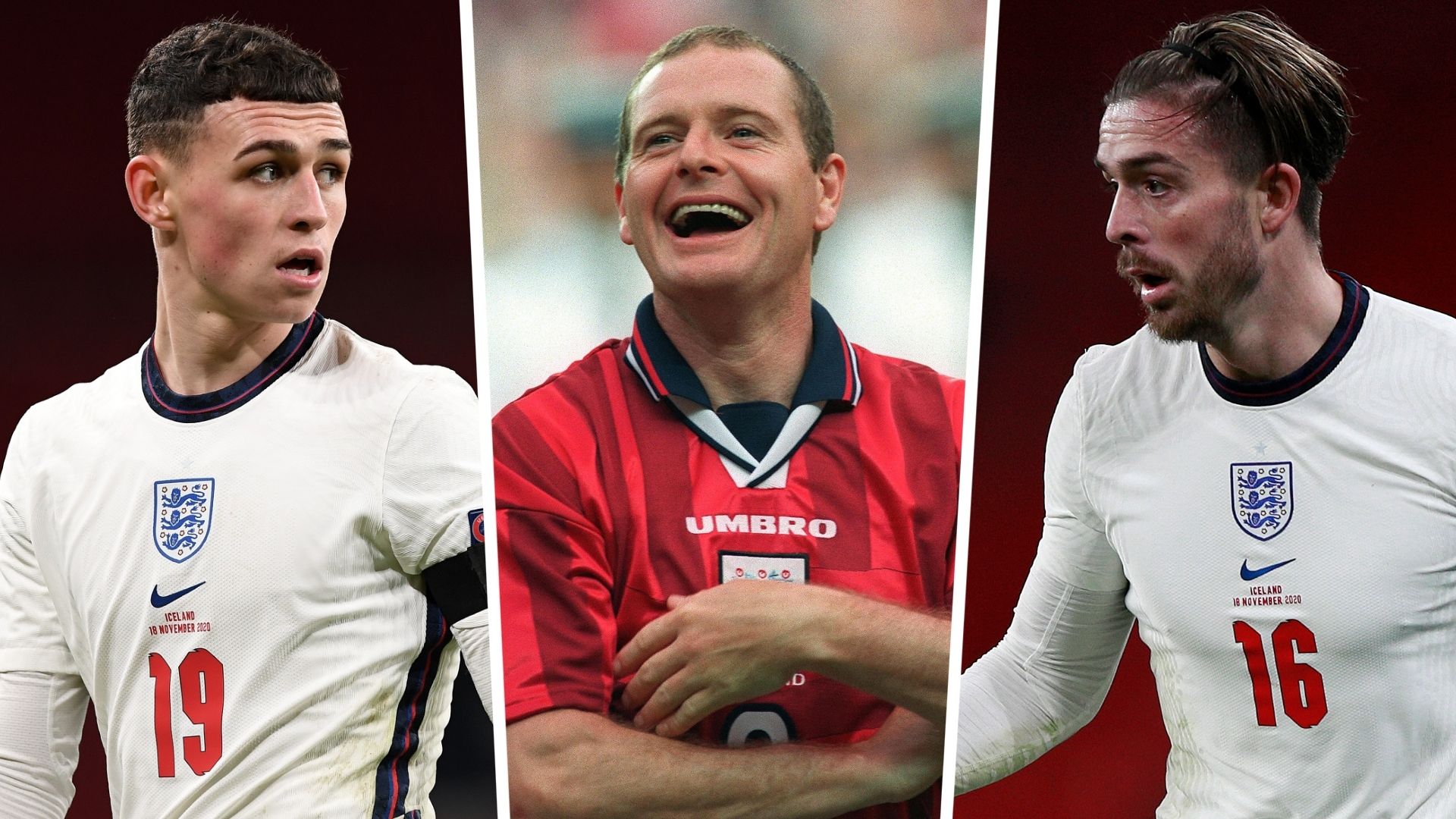 Phil Foden Paul Gascoigne Jack Grealish