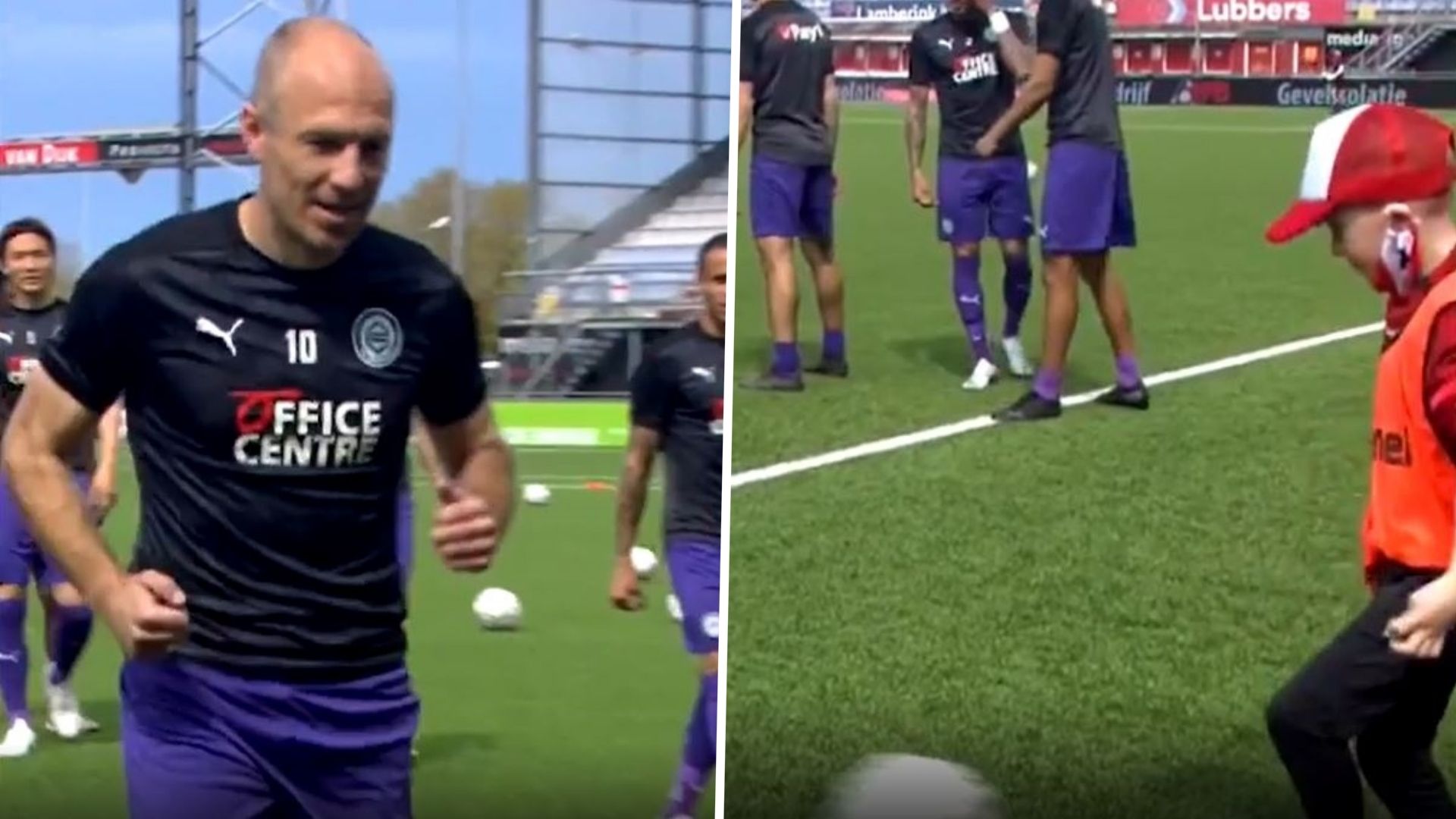Arjen Robben Groningen Warm Up Balljunge