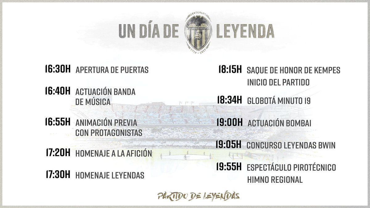 actos partido leyendas Valencia