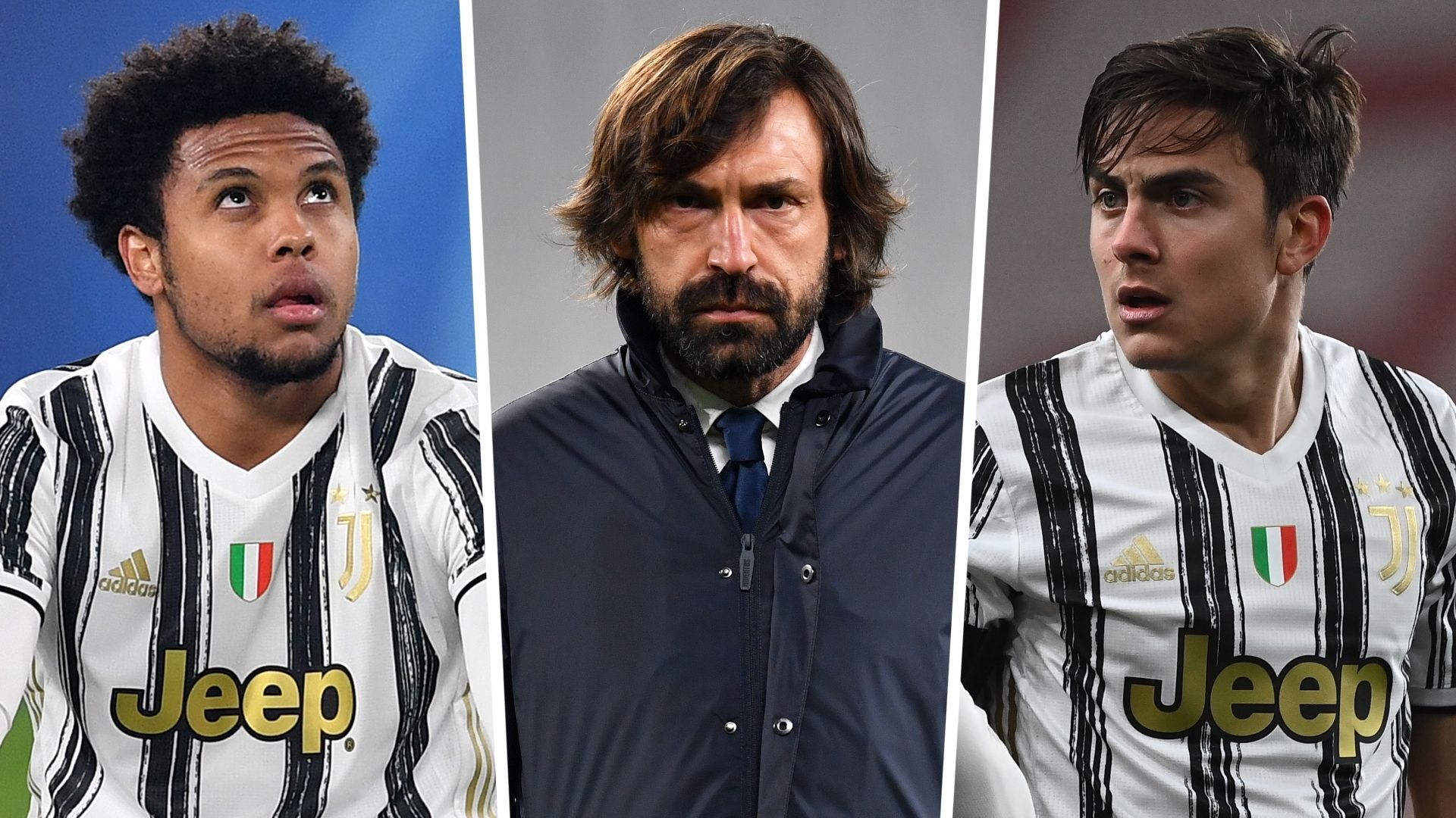 Andrea Pirlo Weston McKennie Paulo Dybala Juventus GFX