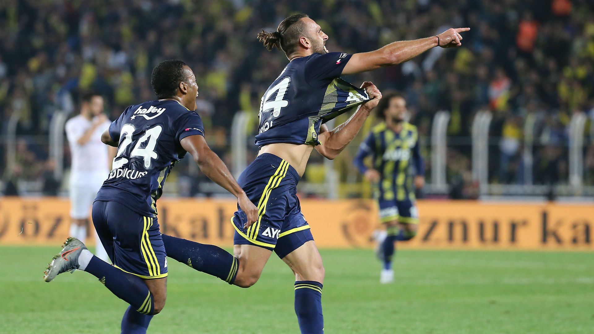 Vedat Muriqi Garry Rodrigues Goal Celebration Fenerbahce v Konyaspor 10262019
