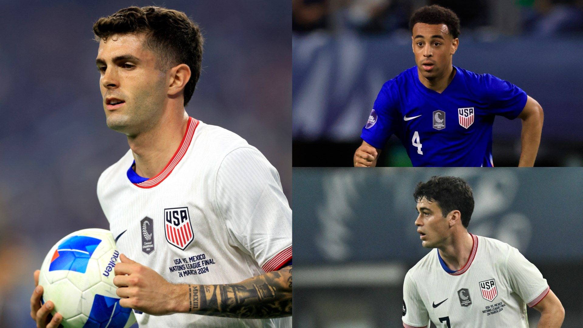 Pulisic, reyna, adams