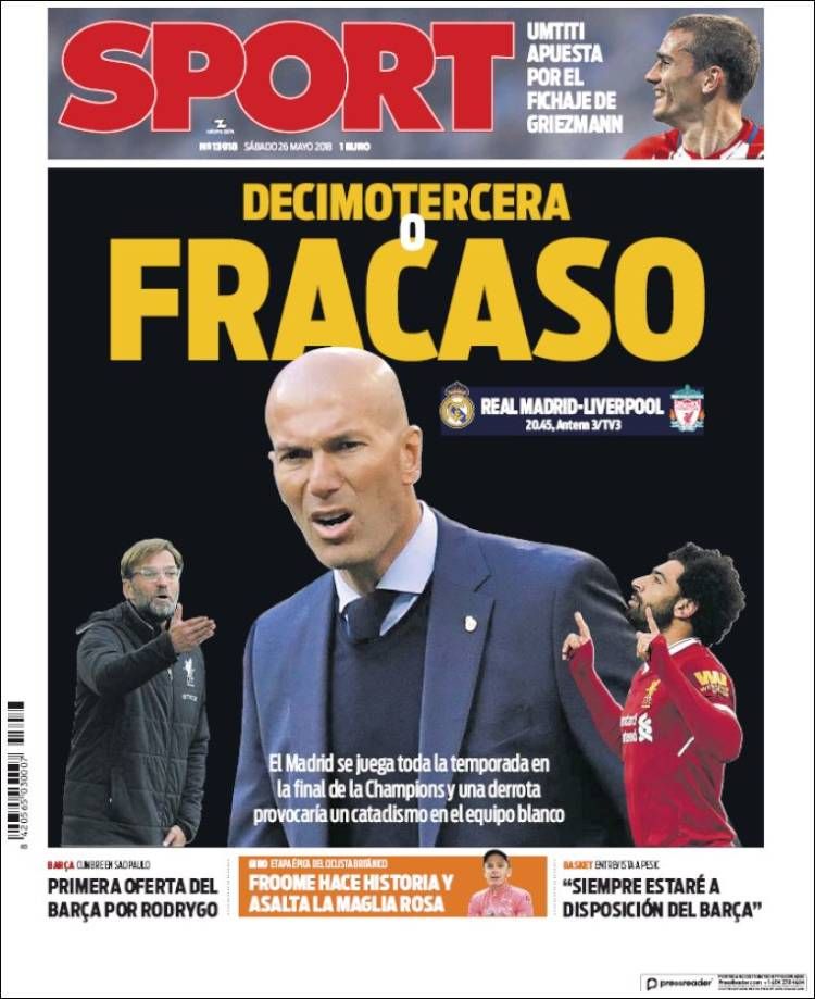 Newspaper UCL final