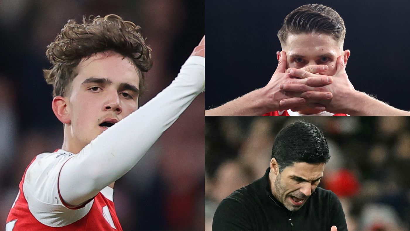 Arsenal players celebrating a goal against Everton