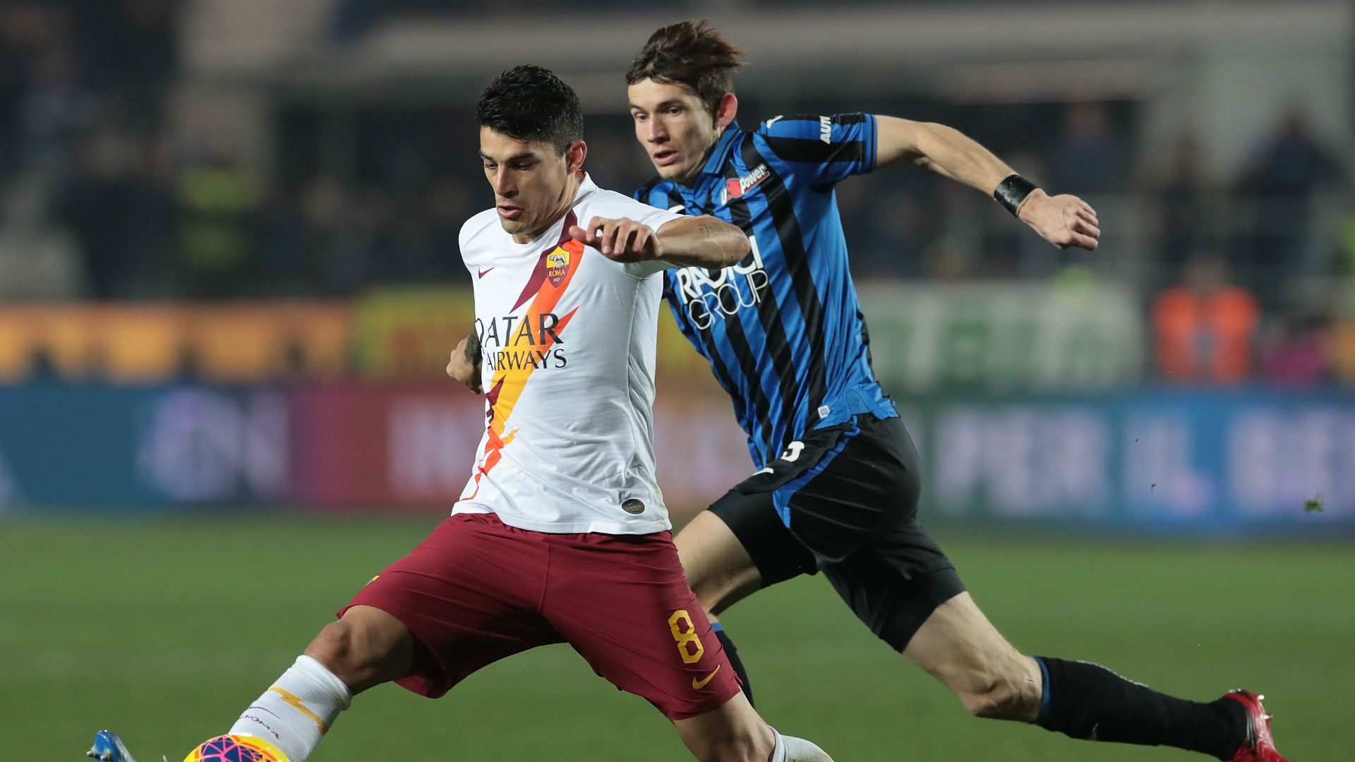 Diego Perotti Marten de Roon Roma Atalanta