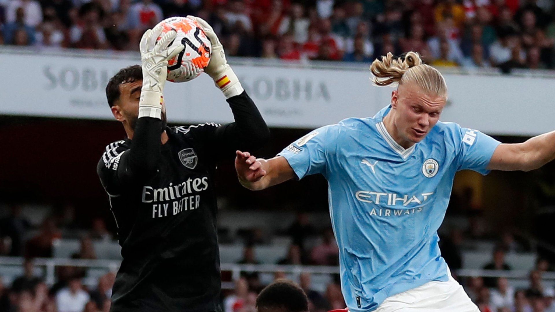 David Raya Erling Haaland Arsenal Manchester City 2023-24