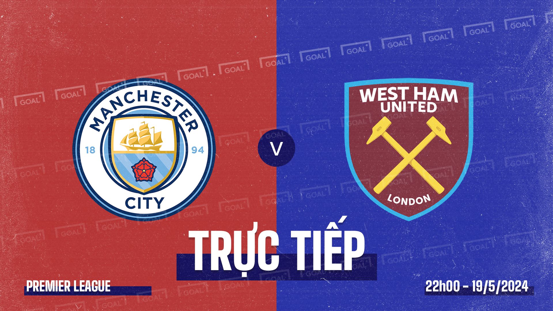 Manchester City vs West Ham Premier League 2023/24 GFX