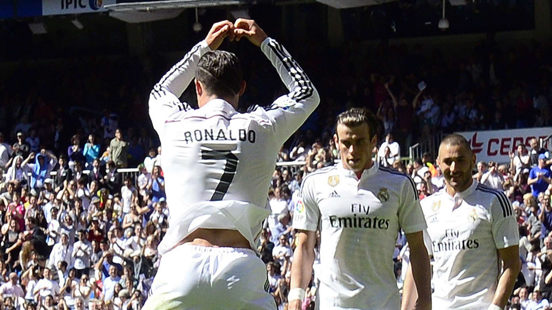 Cristiano Ronaldo Gareth Bale Karim Benzema Real Madrid Granada Liga BBVA 04052015