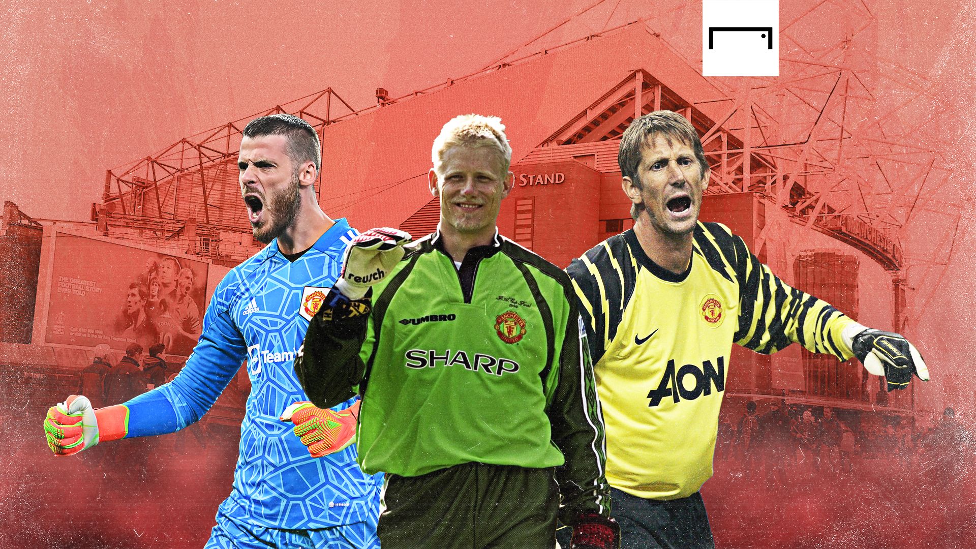De Gea Schmeichel Van Der Sar Manchester United GFX