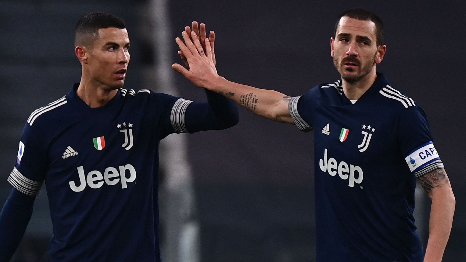 CRISTIANO RONALDO LEONARDO BONUCCI JUVENTUS
