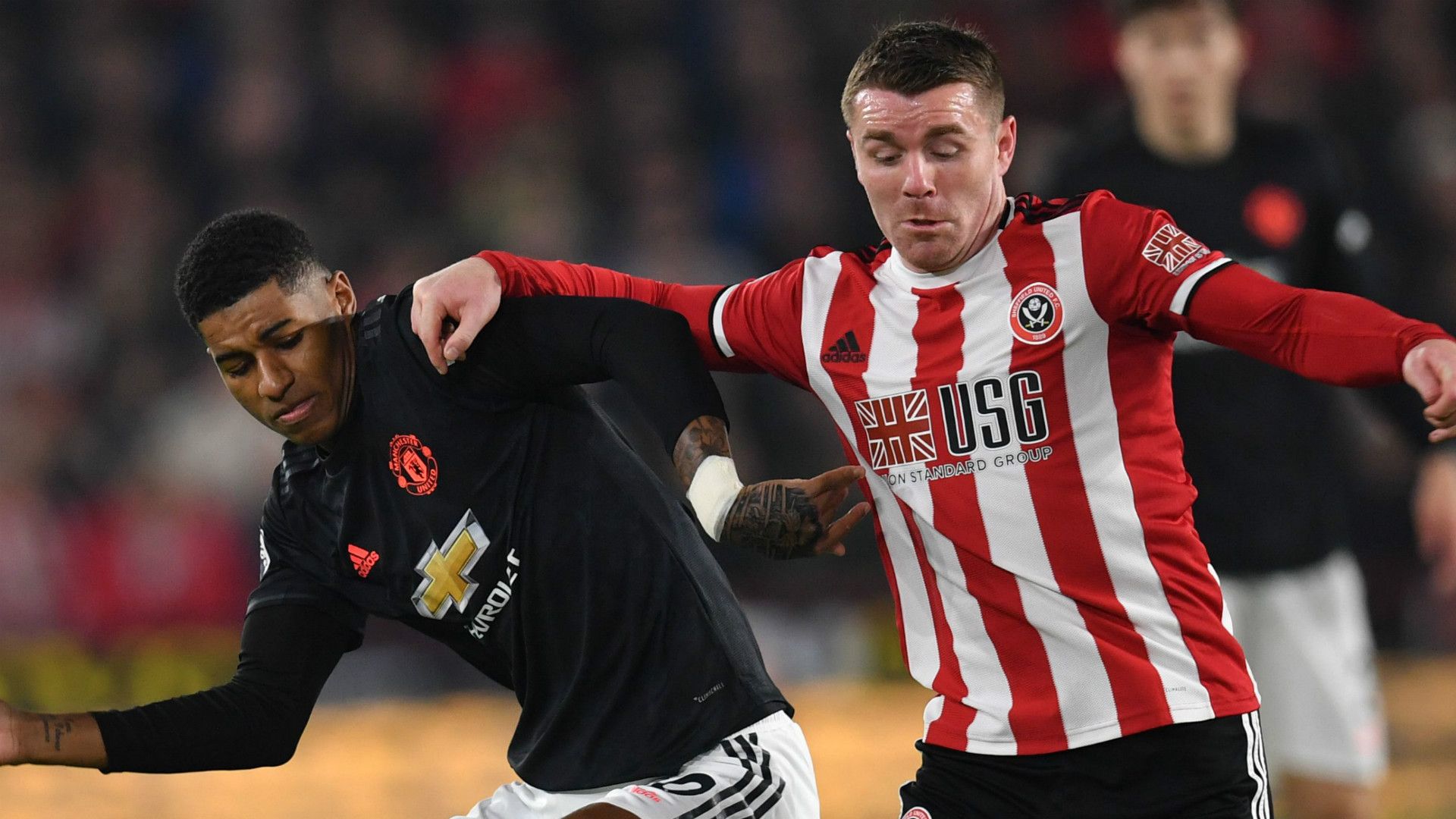 Marcus Rashford John Fleck Manchester United Sheffield United 2019-20