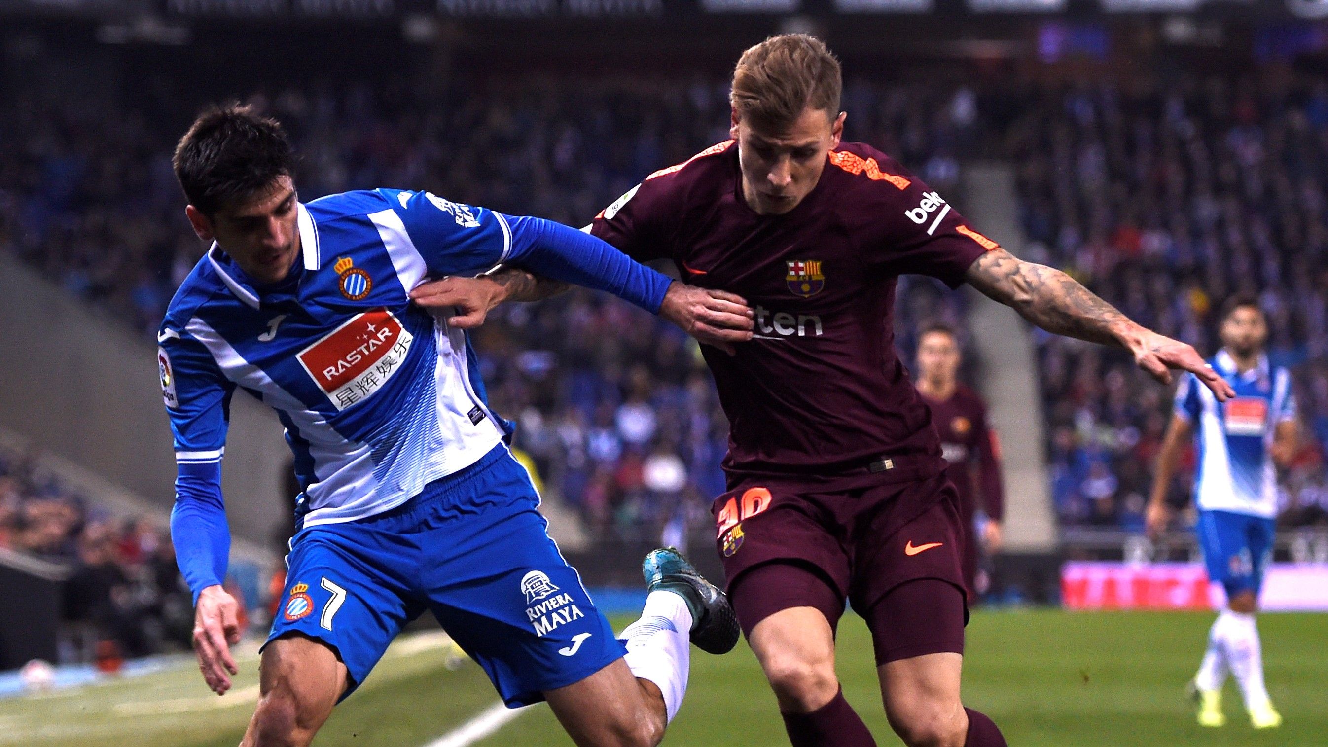 Gerard Moreno Lucas Digne Espanyol Barcelona Copa del Rey 17012018