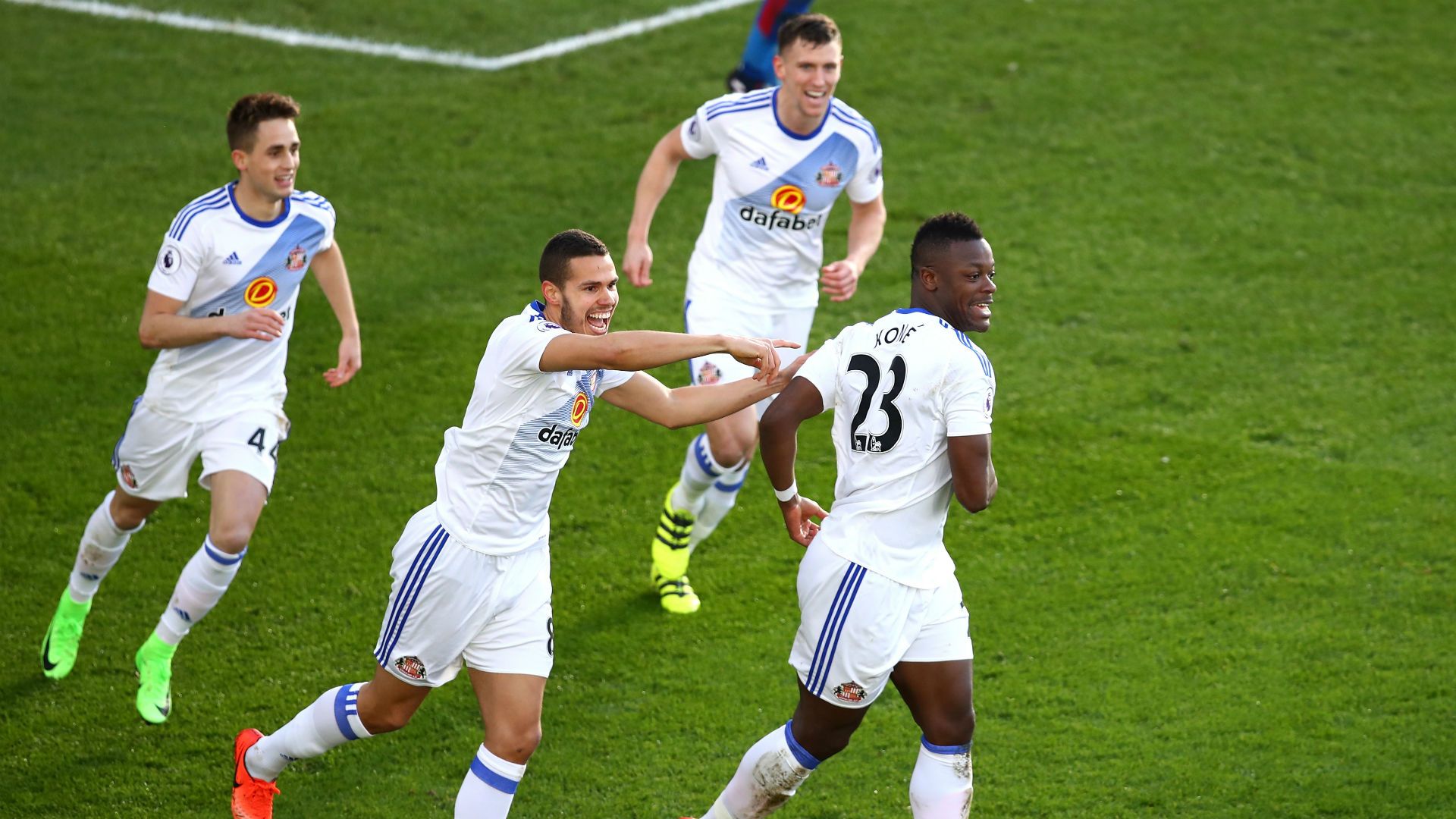 Lamine Kone & Jack Rodwell Premier League Crystal Palace v Sunderland