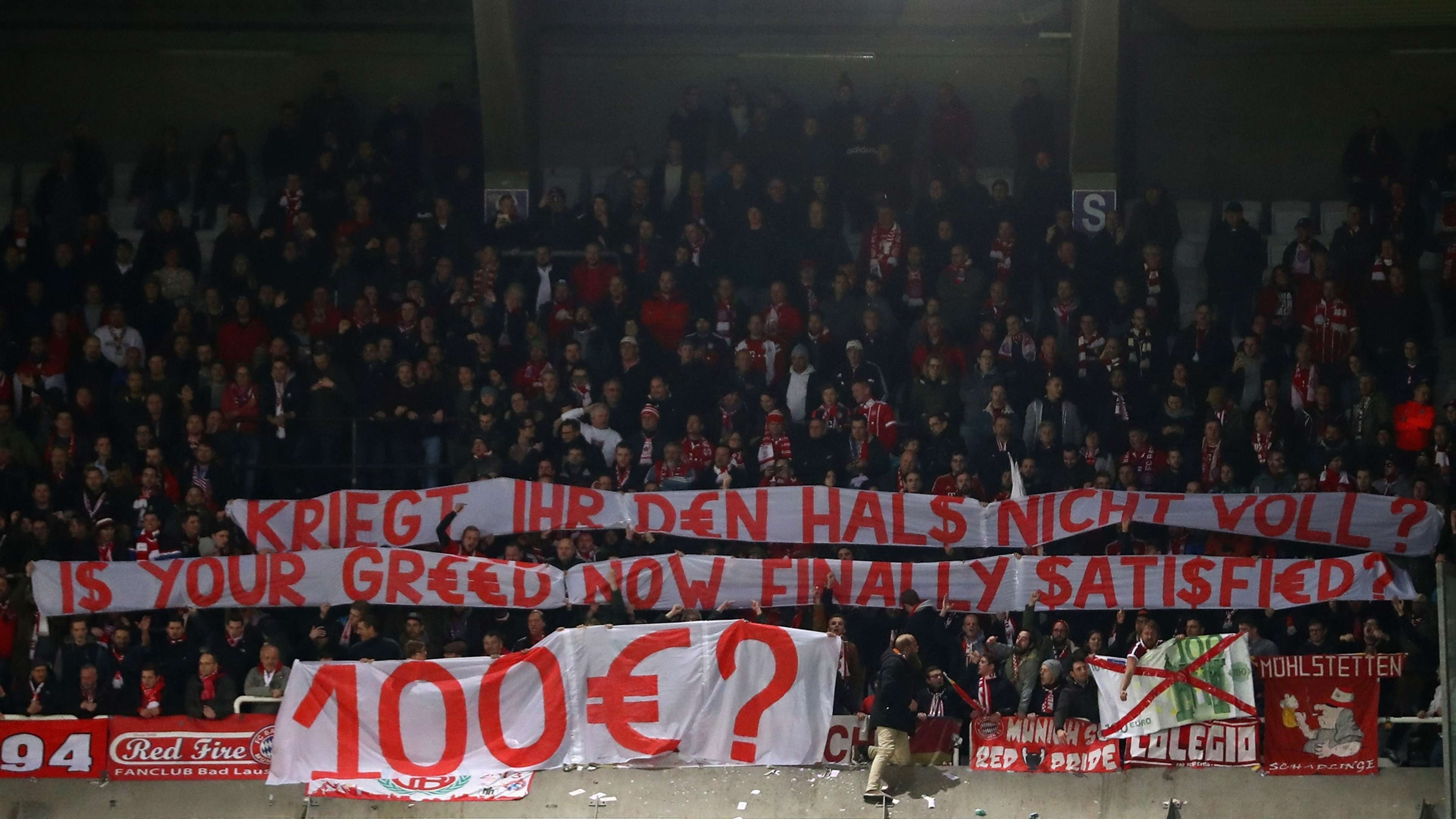 Protest Bayern Munich Anderlecht Champions League 11222017