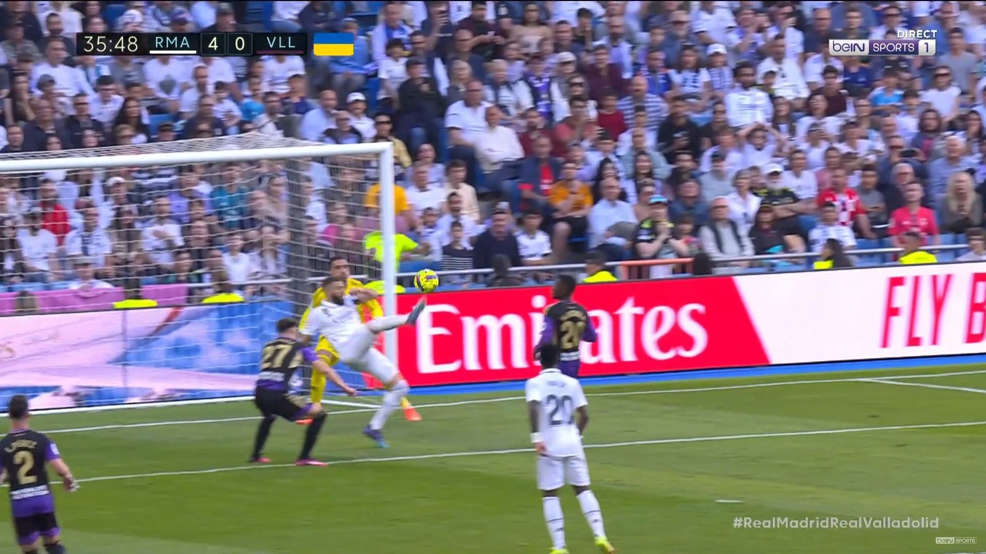 Triplé Karim Benzema Real Madrid Valladolid