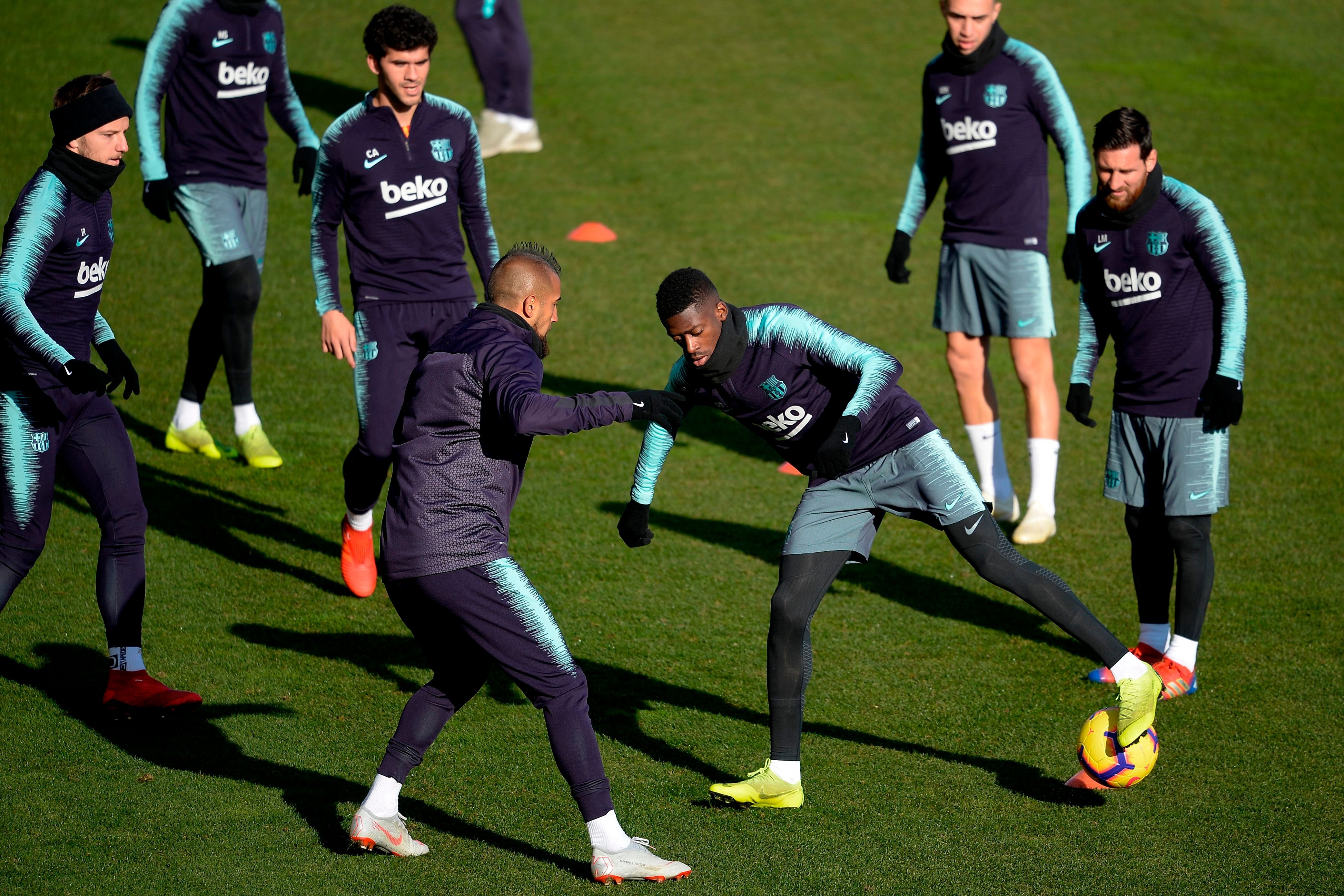 Ousmane Dembele returns to training.