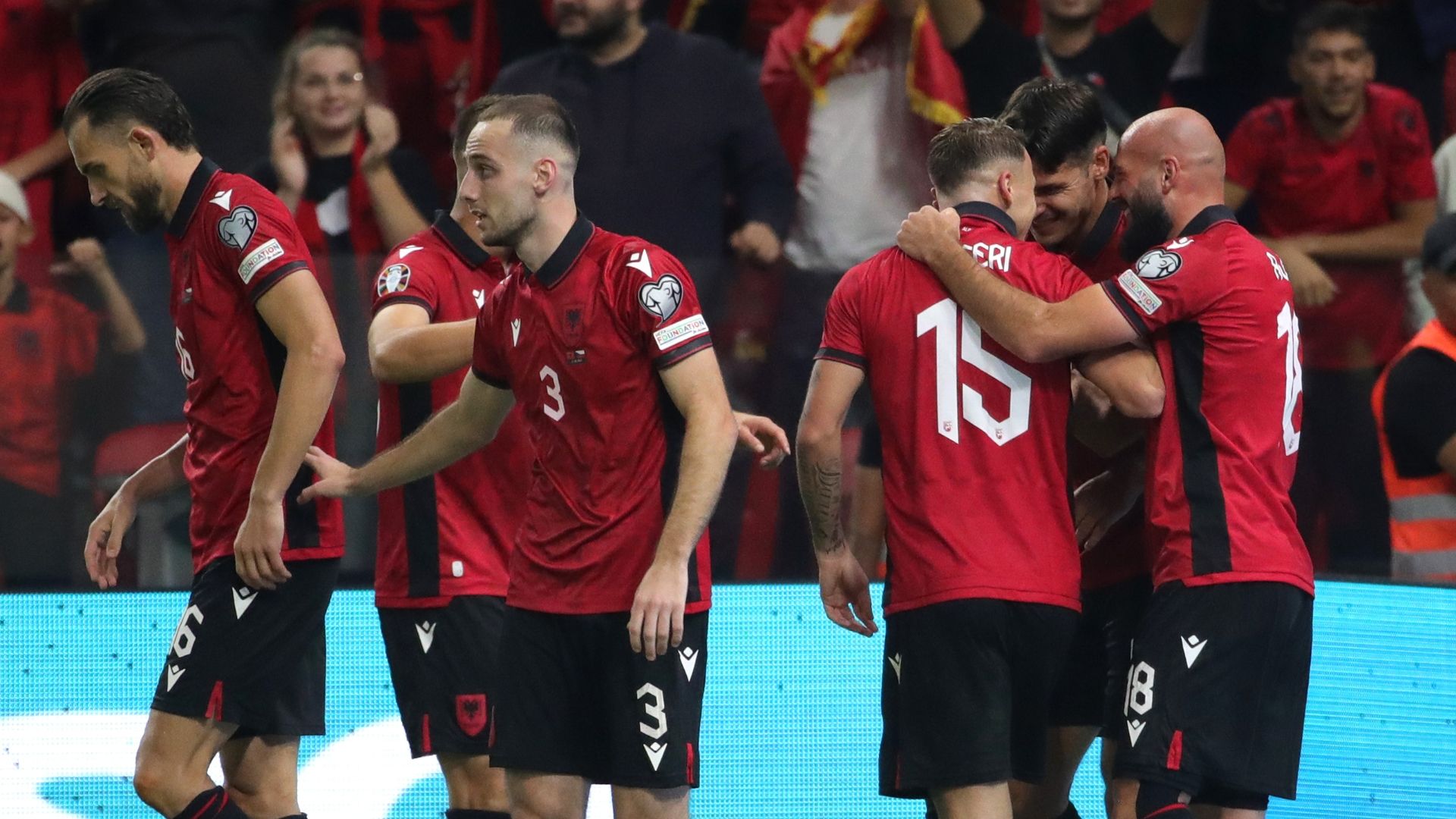 Albania celebrating