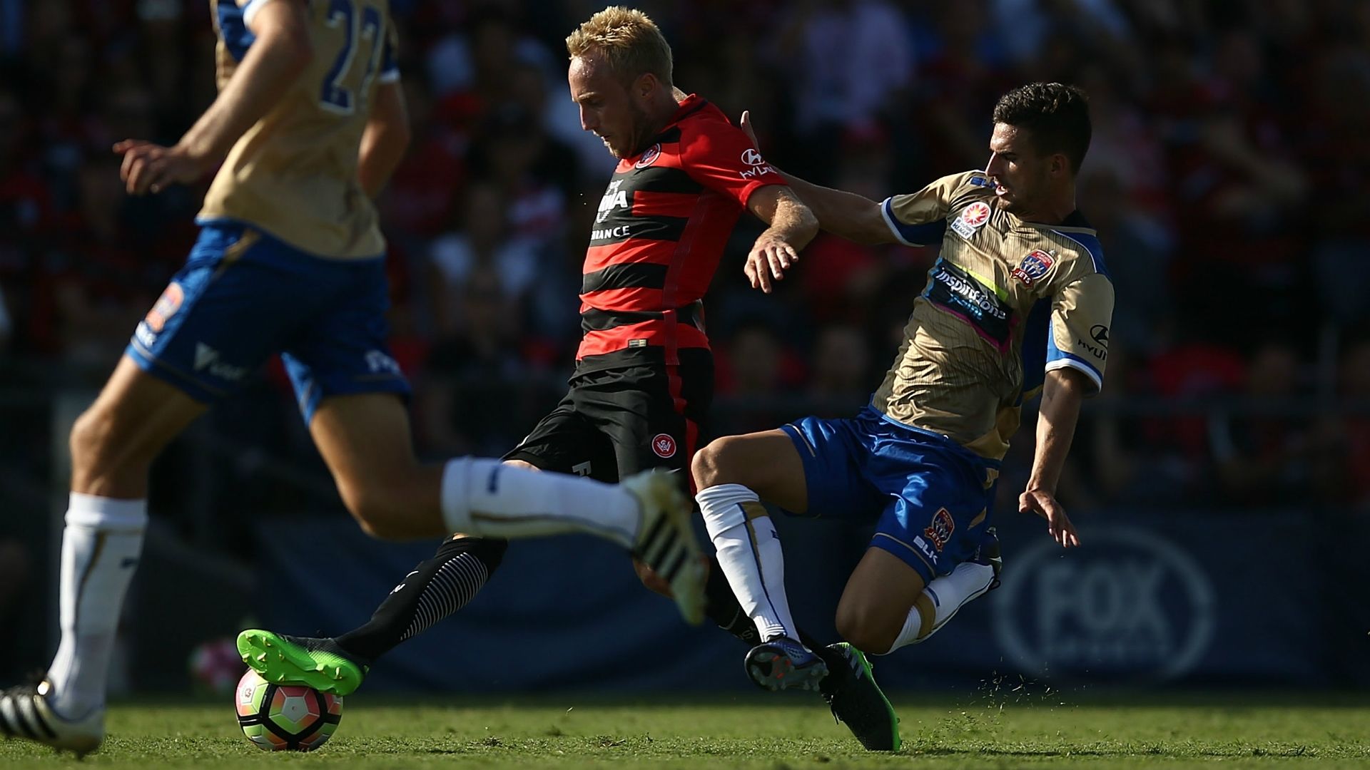 Mitch Nichols Steven Ugarkovic Western Sydney Wanderers v Newcastle Jets A-League 22012017