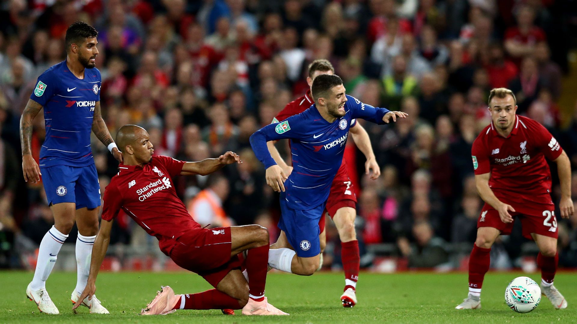 liverpool chelsea - mateo kovacic fabinho - league cup - 28092018