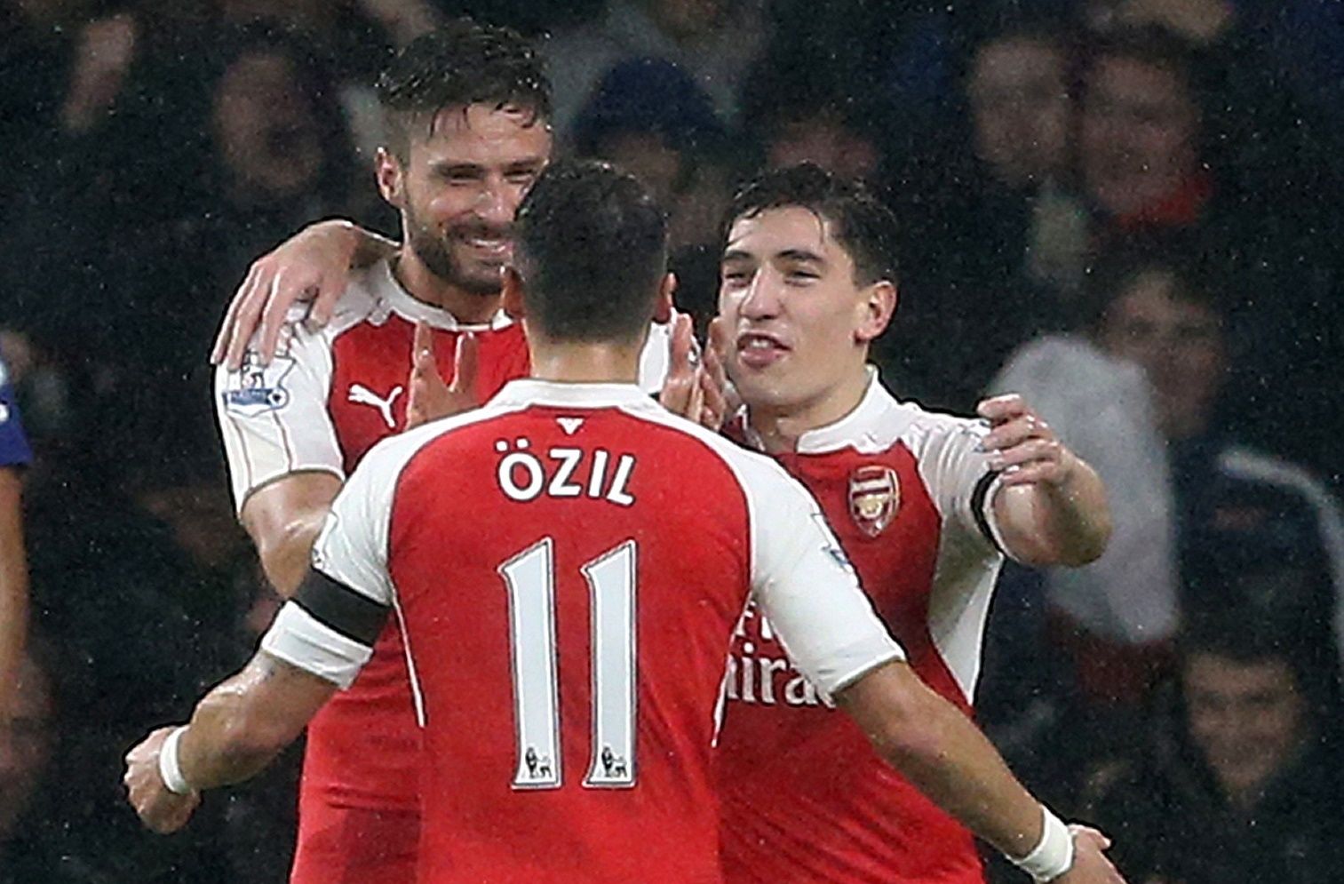 Olivier Giroud & Mesut Ozil & Hector Bellerin