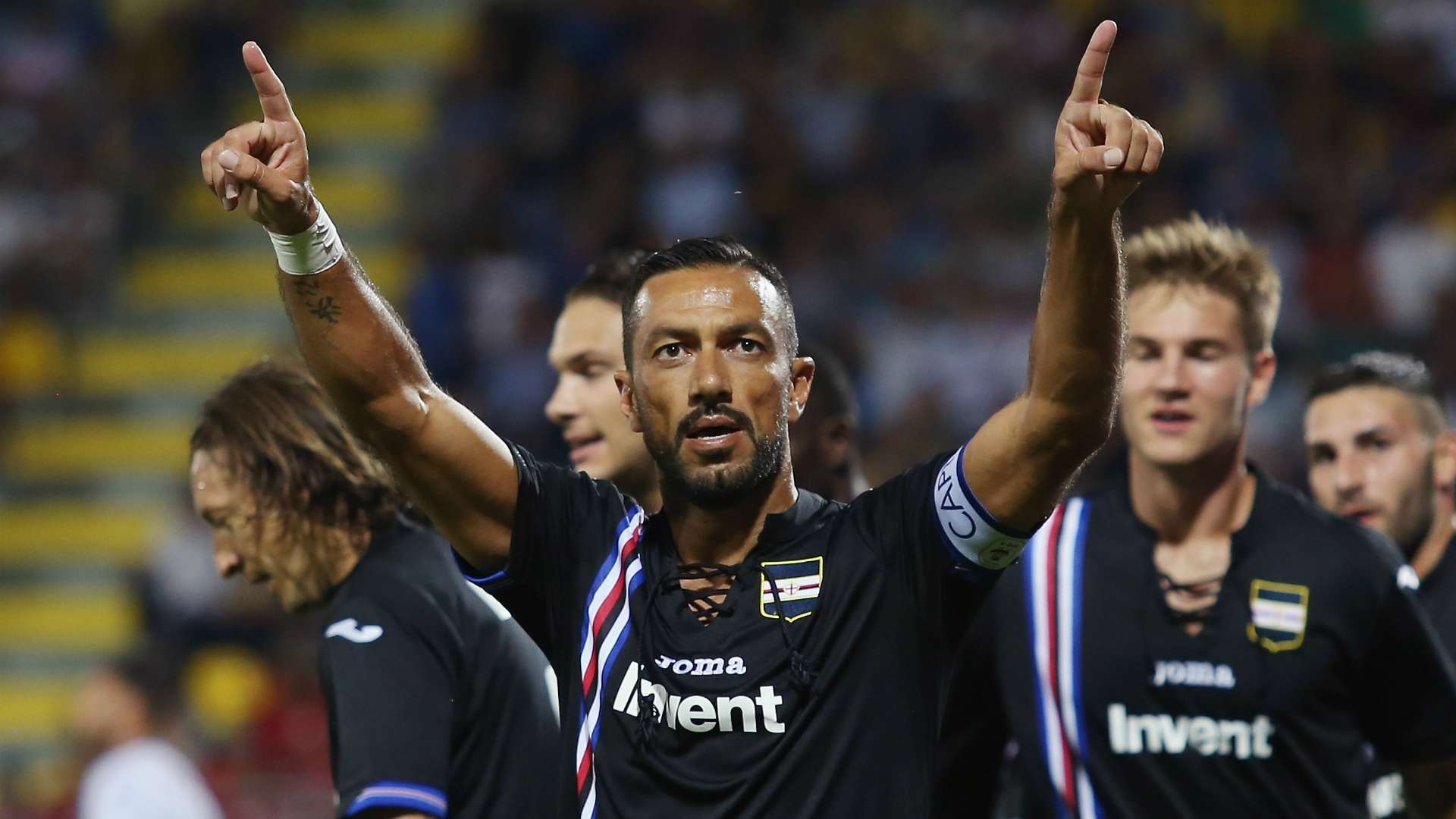 Sampdoria celebrating Frosinone Sampdoria Serie A