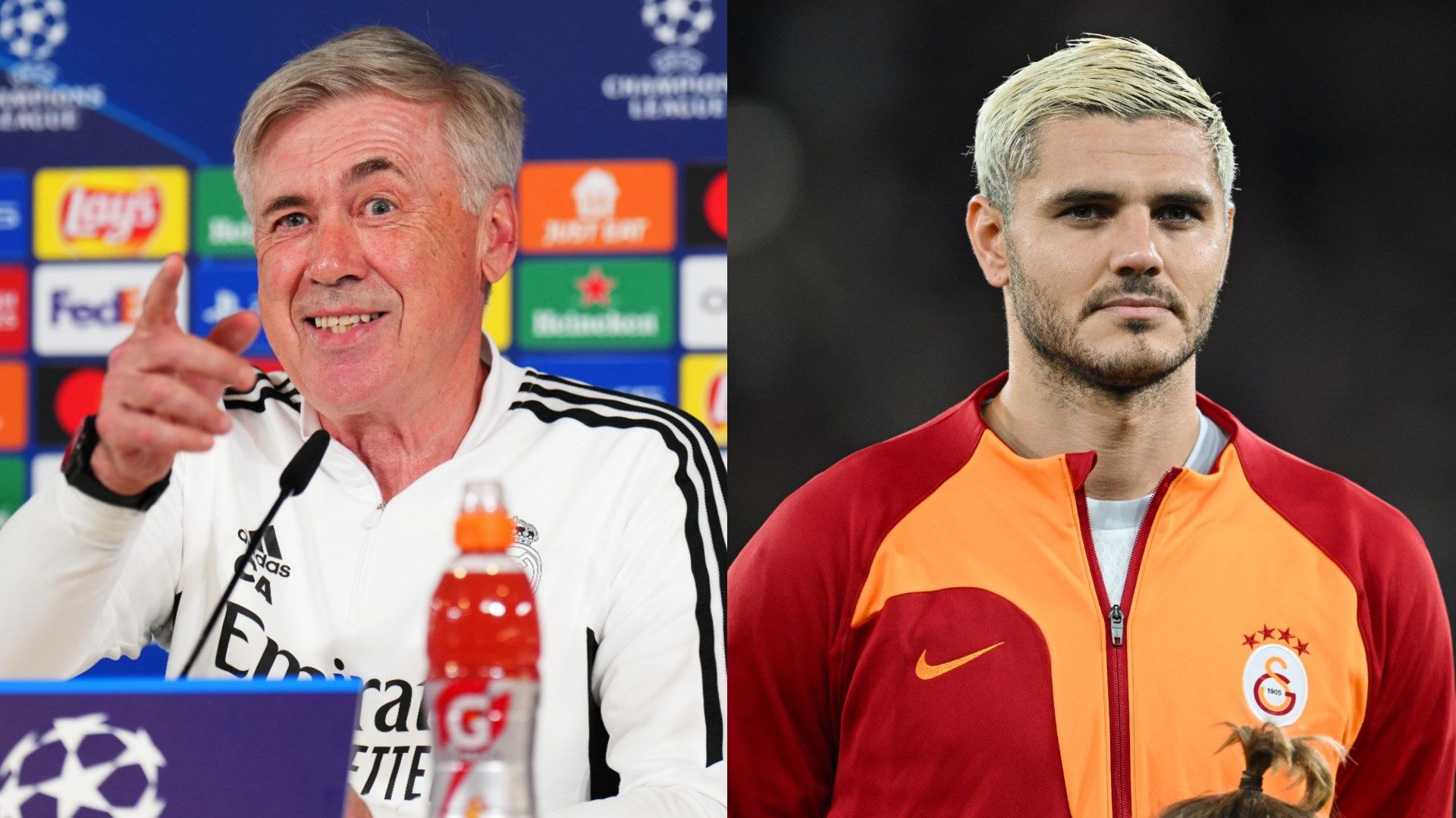Carlo Ancelotti Mauro Icardi Galatasaray Real Madrid