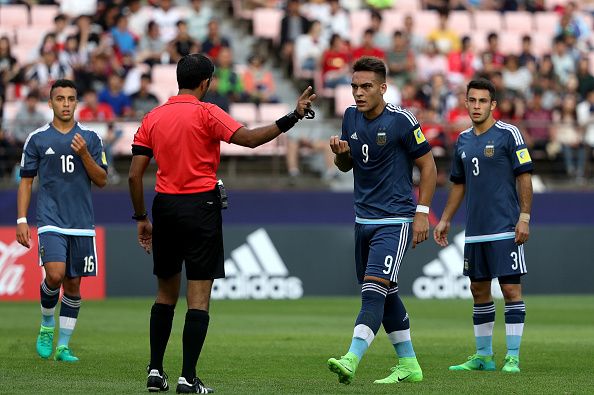 Lautaro Martinez Red Card U20 Argentina U20 England