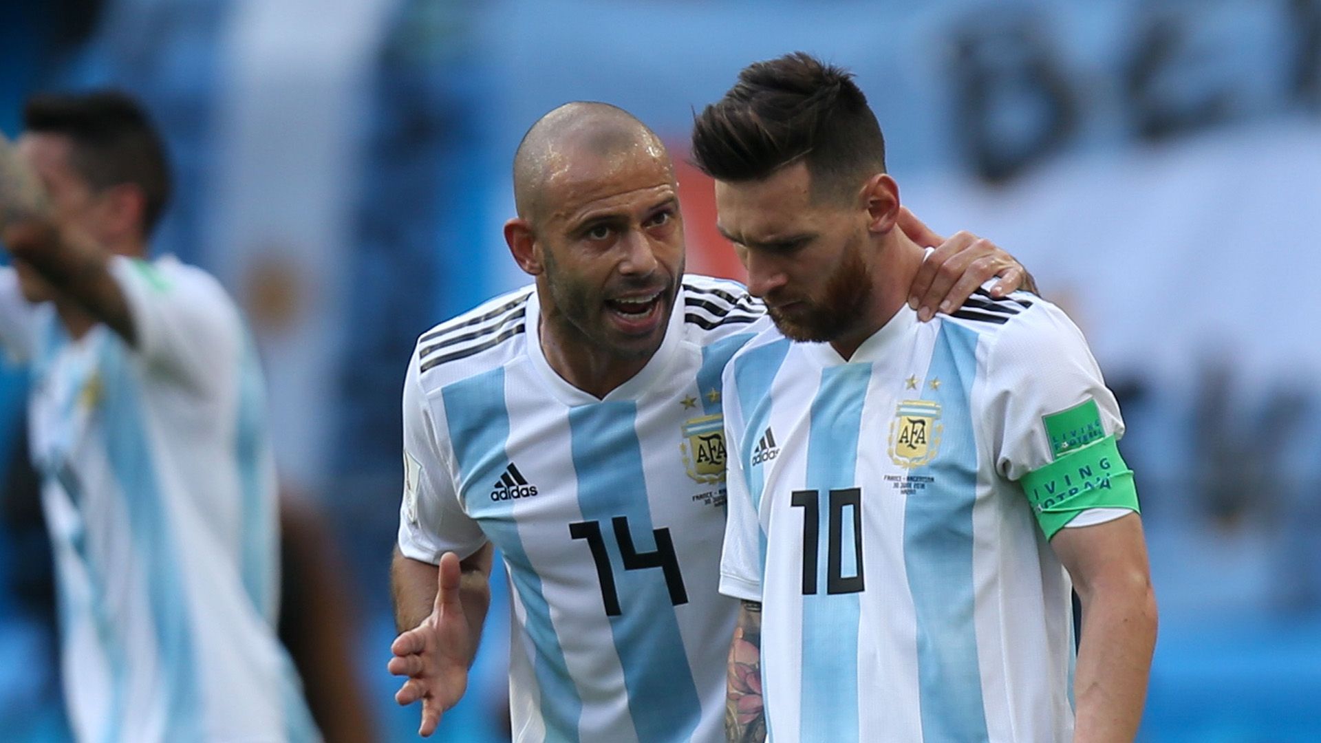 Javier Mascherano Lionel Messi Argentina France World Cup 2018 300618