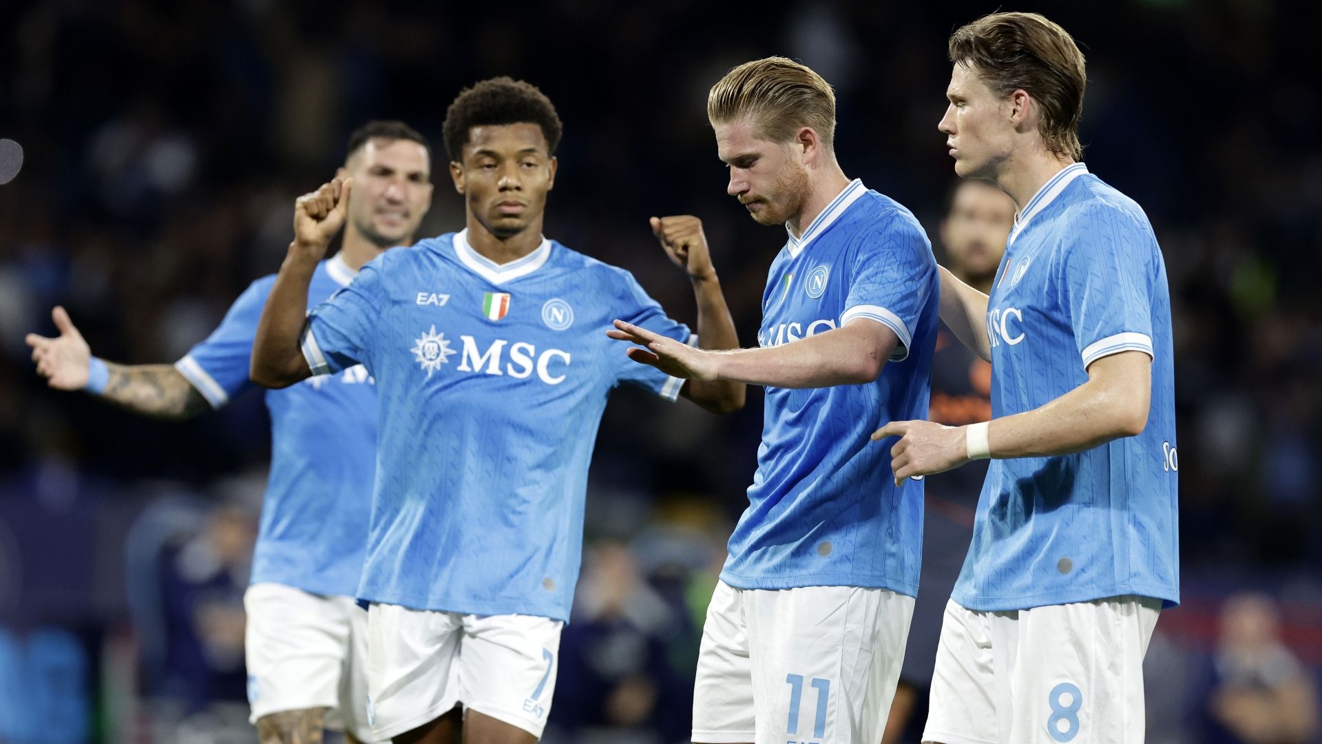 Neres De Bruyne McTominay Napoli