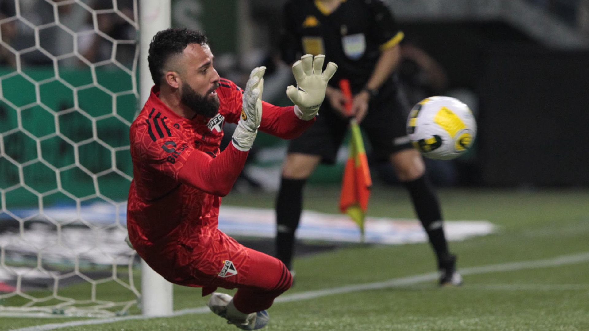 Jandrei defende pênalti, Palmeiras x São Paulo, Copa do Brasil, 14072022