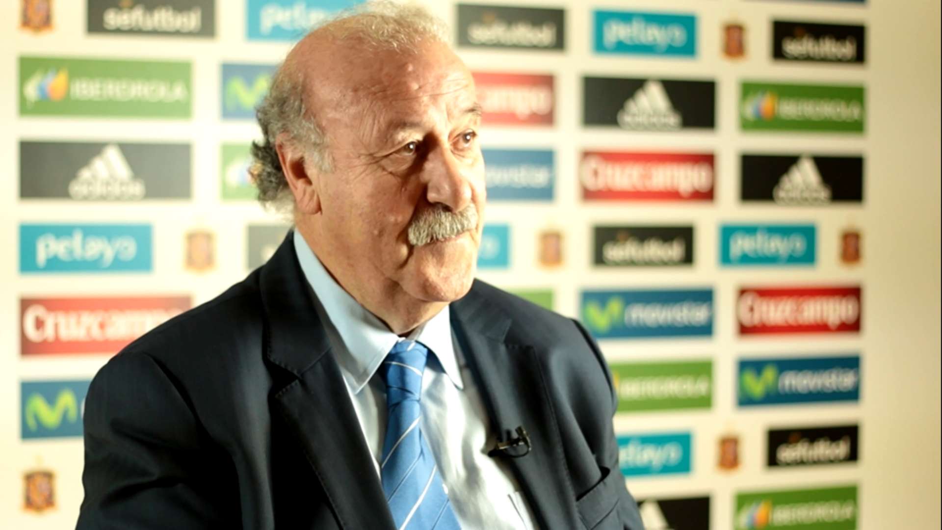 Vicente Del Bosque, Spain NT coach, during the exclusive interview with Goal