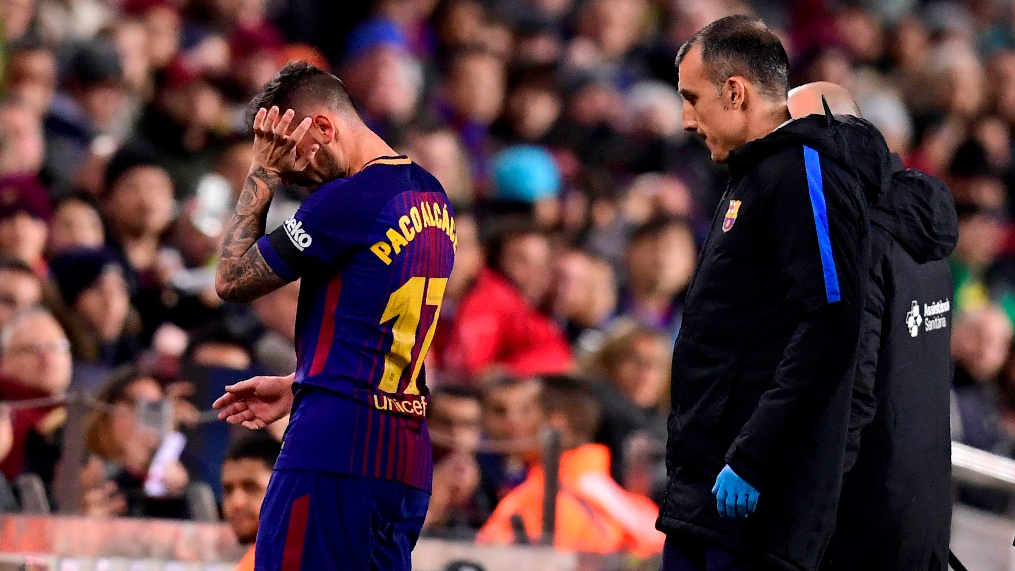 Paco Alcacer lesionado Barcelona Deportivo LaLiga 17122017