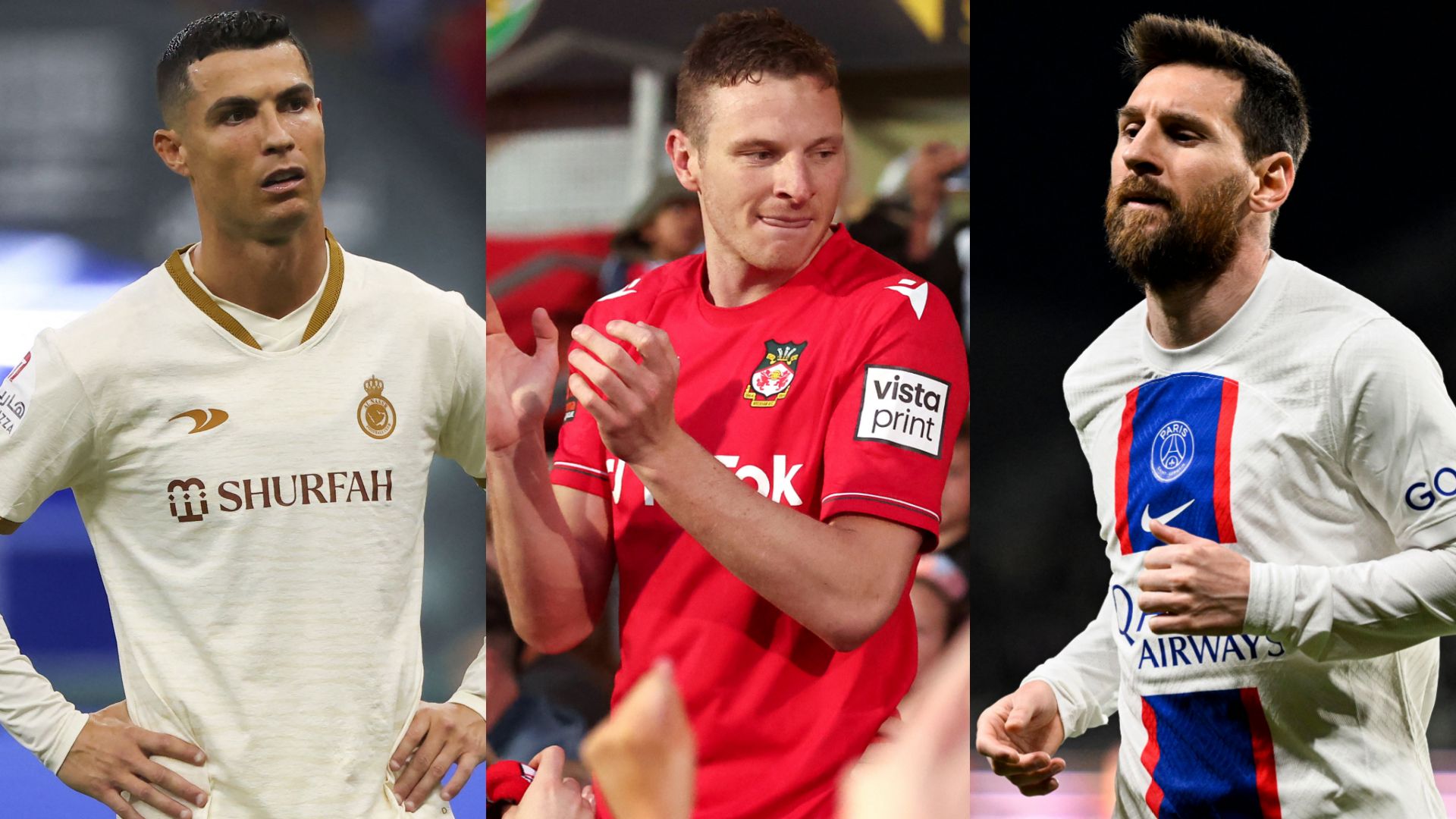 Cristiano Ronaldo Paul Mullin Lionel Messi split