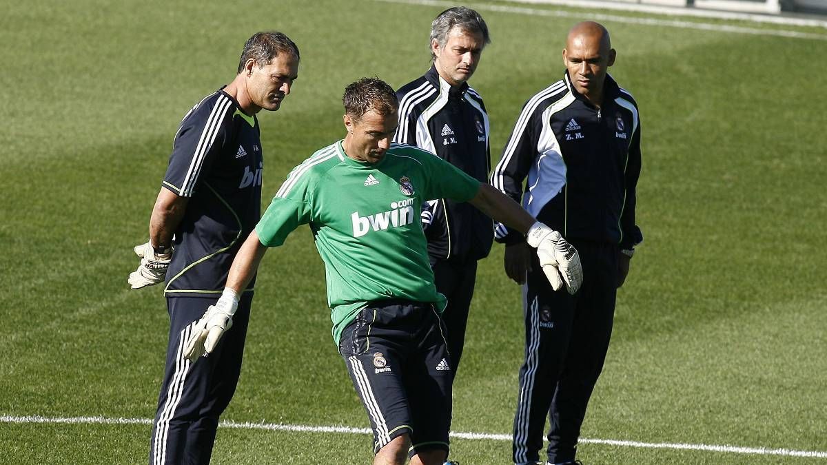 Mourinho and Dudek real madrid