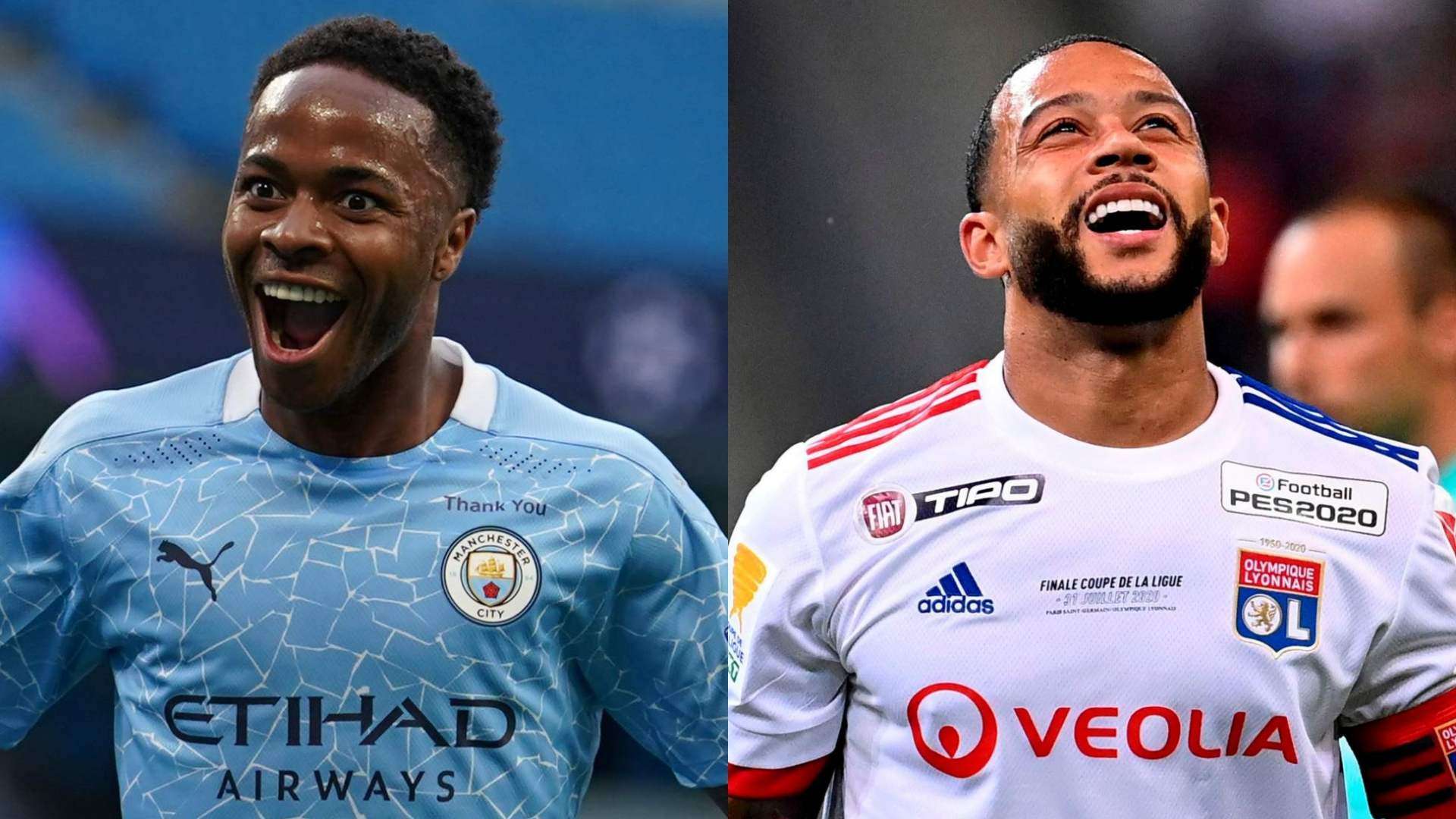 Raheem Sterling Manchester City Memphis Depay Lyon 2019-20