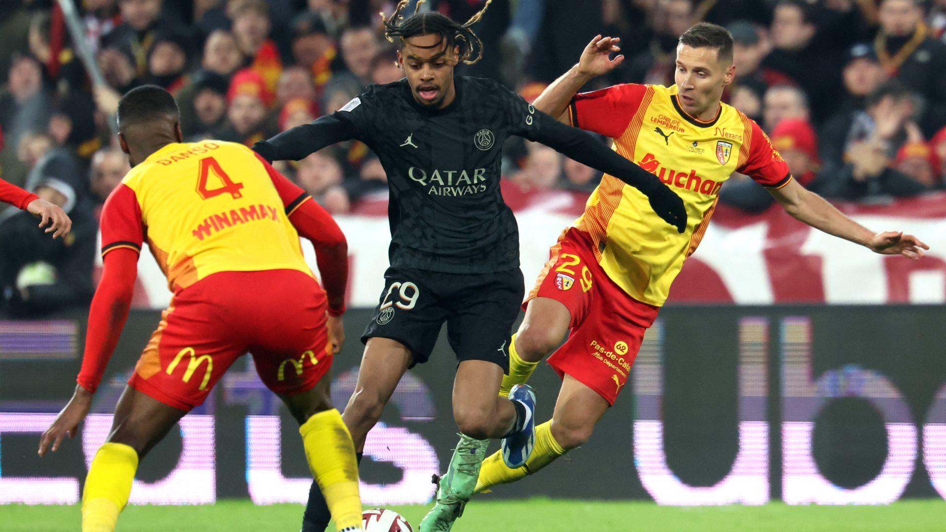 Bradley Barcola Lens PSG Ligue 1 14012024