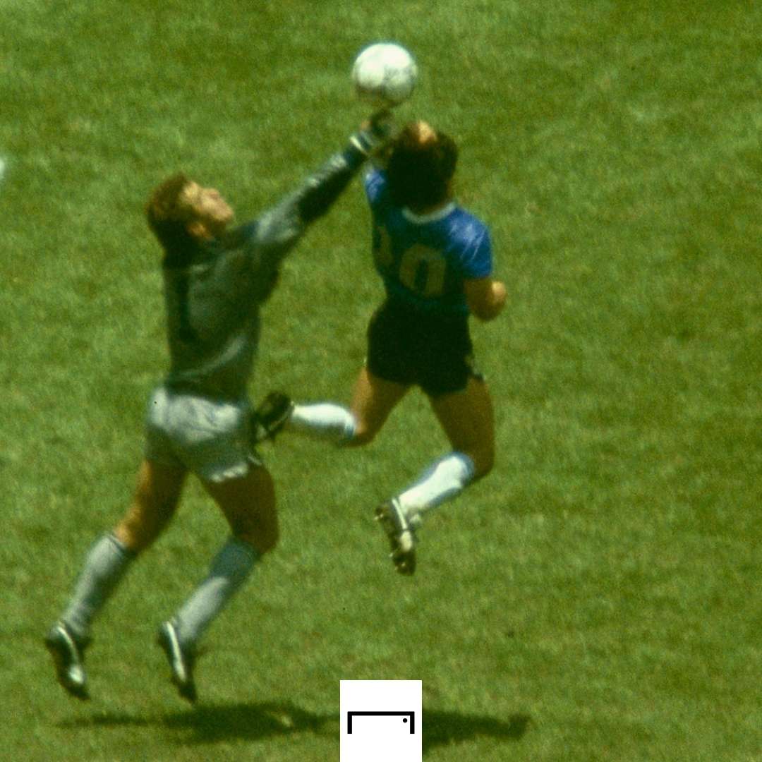 Diego Maradona Peter Shilton Hand of God GFX