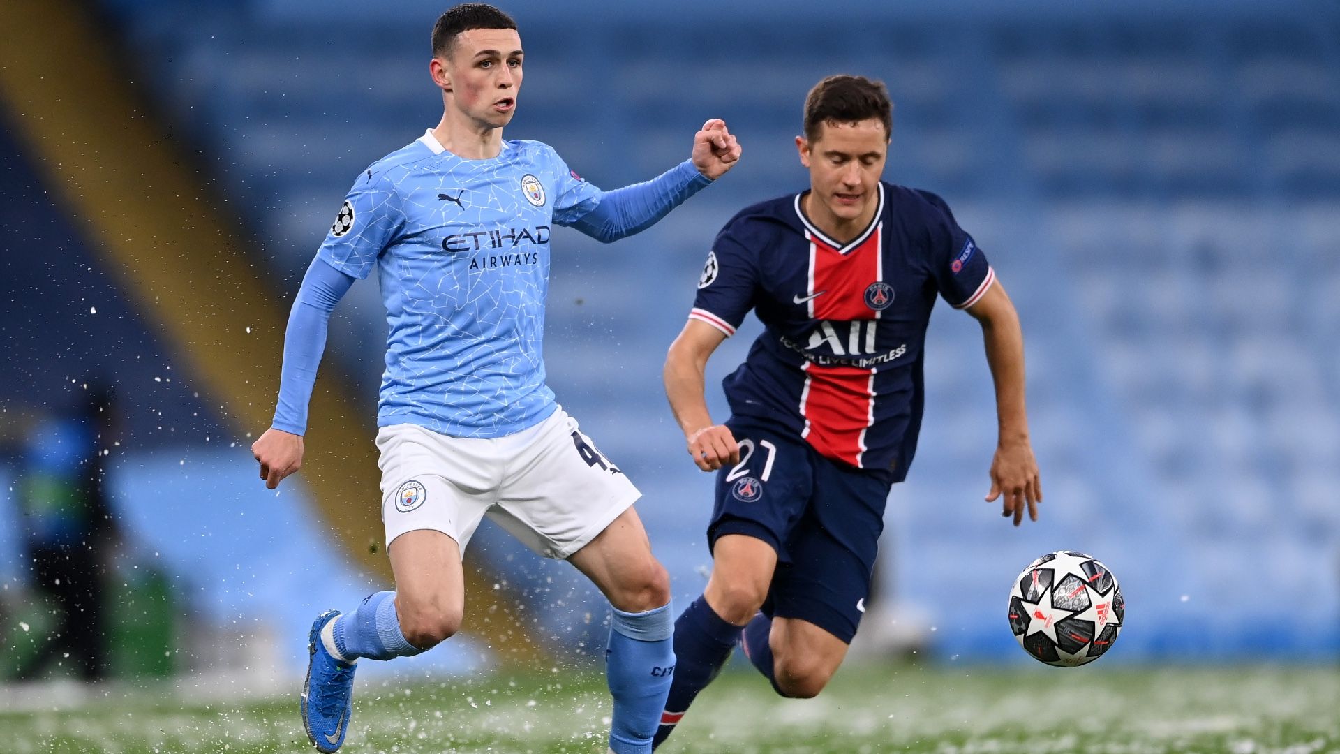 Phil Foden Ander Herrera Manchester City PSG Champions League 04052021