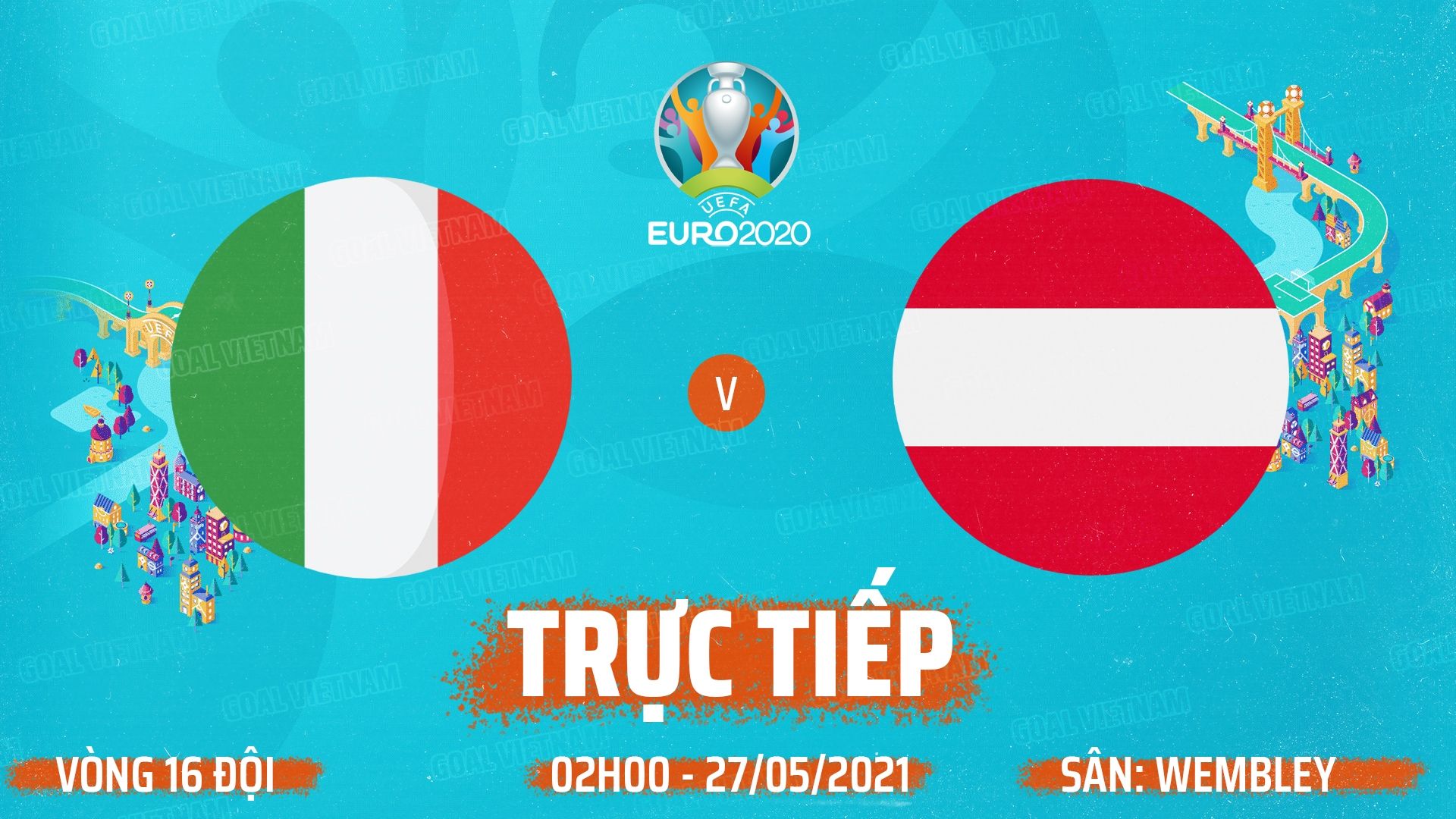 Live Italy vs Austria Euro 2020 GFX