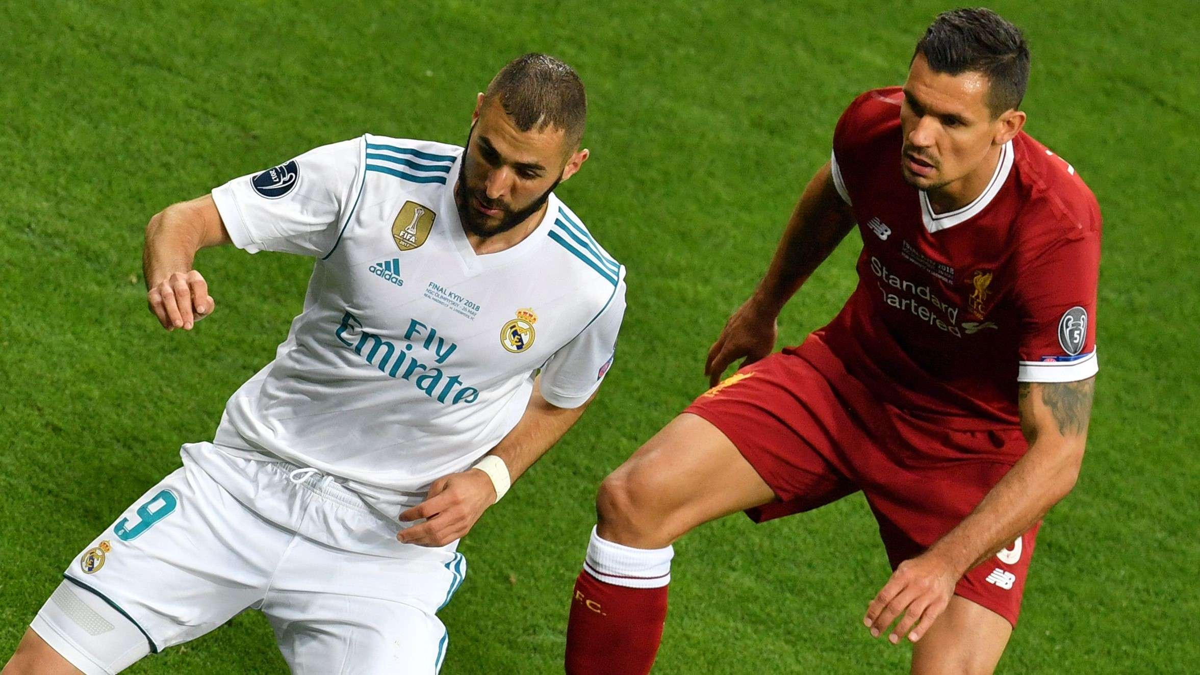 Karim Benzema Dejan Lovren Real Madrid Liverpool UCL