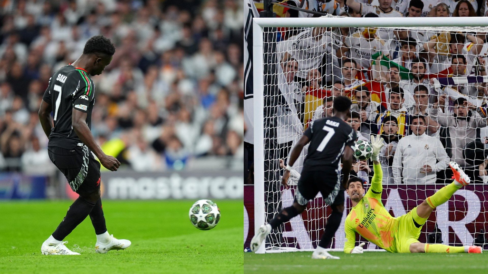 rigore saka real madrid arsenal